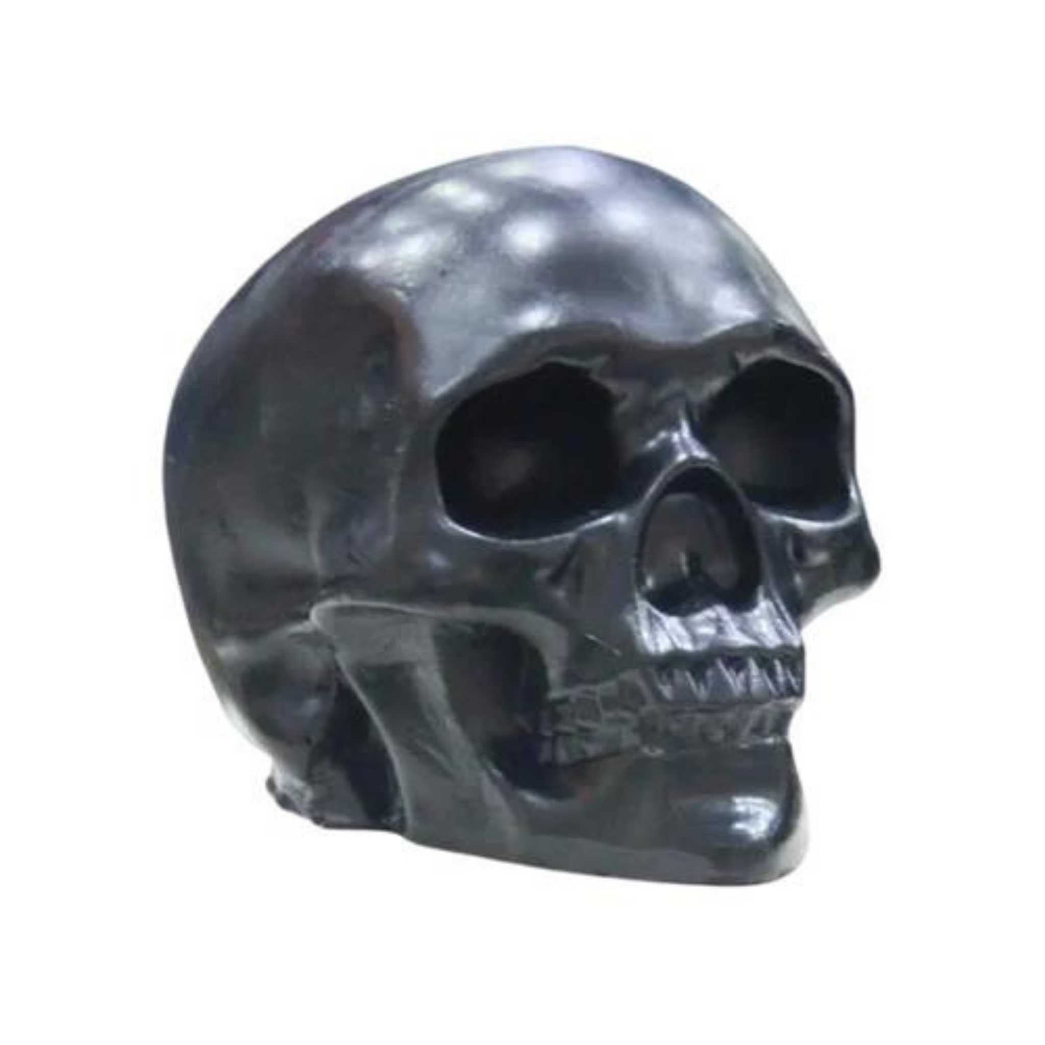 Dark skull sculpture