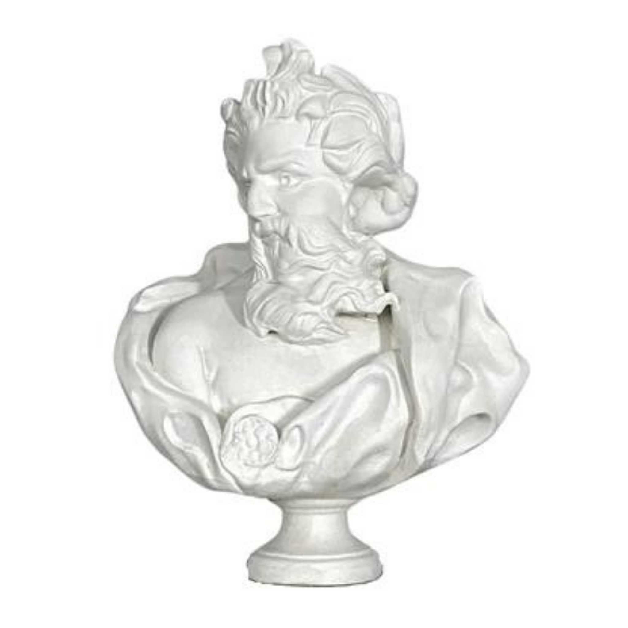 White Poseidon Bust