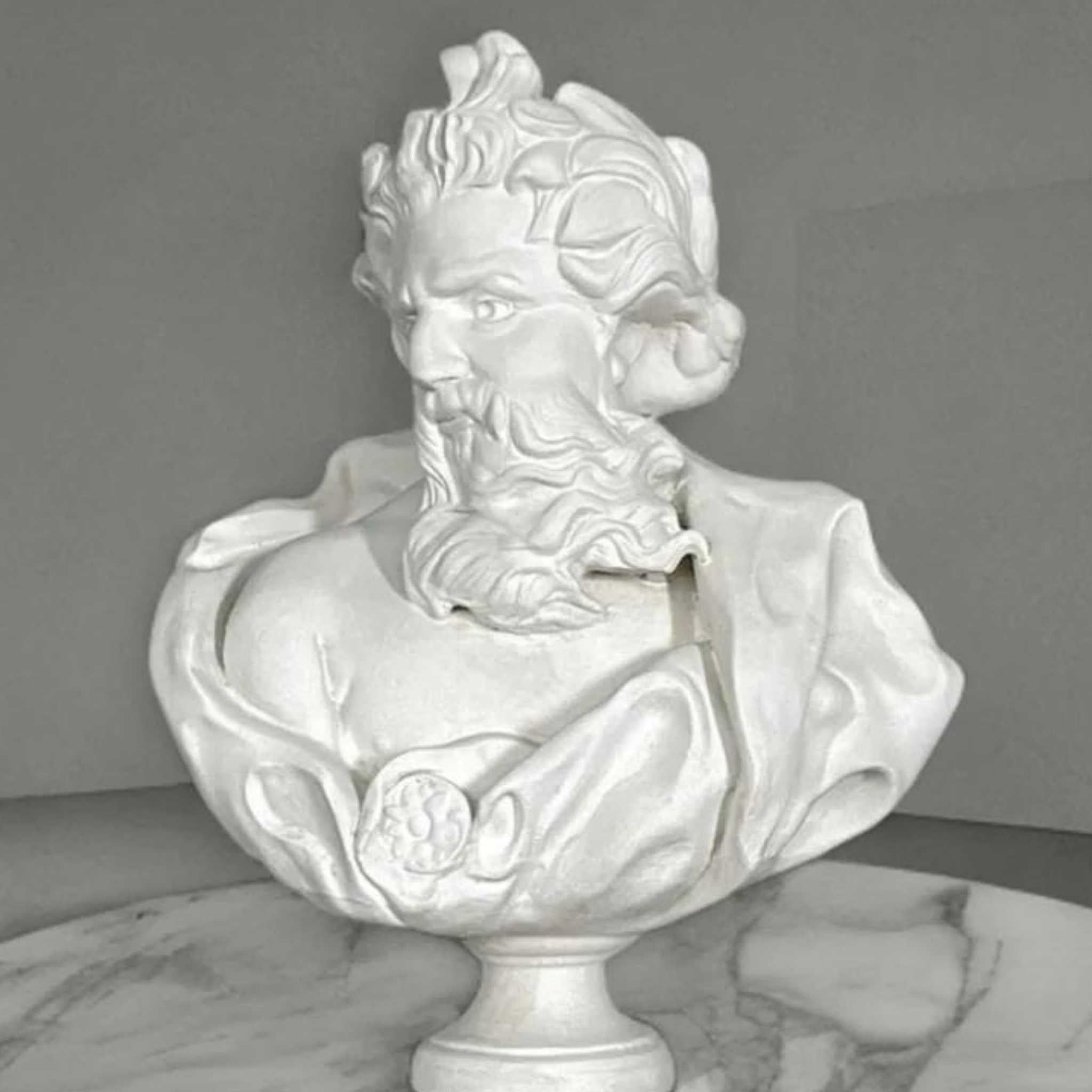 White Poseidon Bust