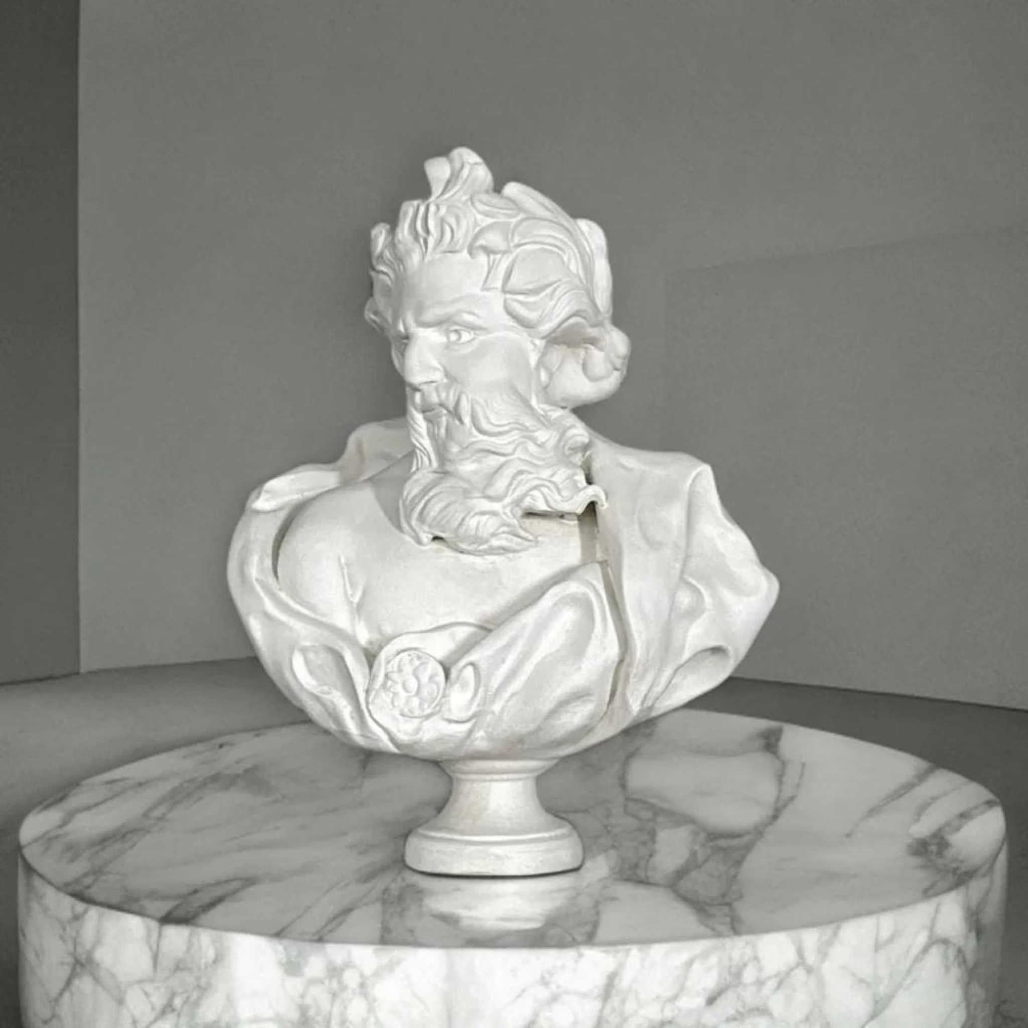 White Poseidon Bust