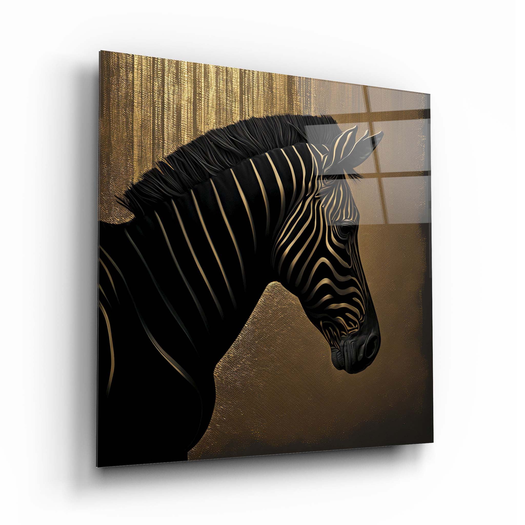 Zebra Glass Wall Art