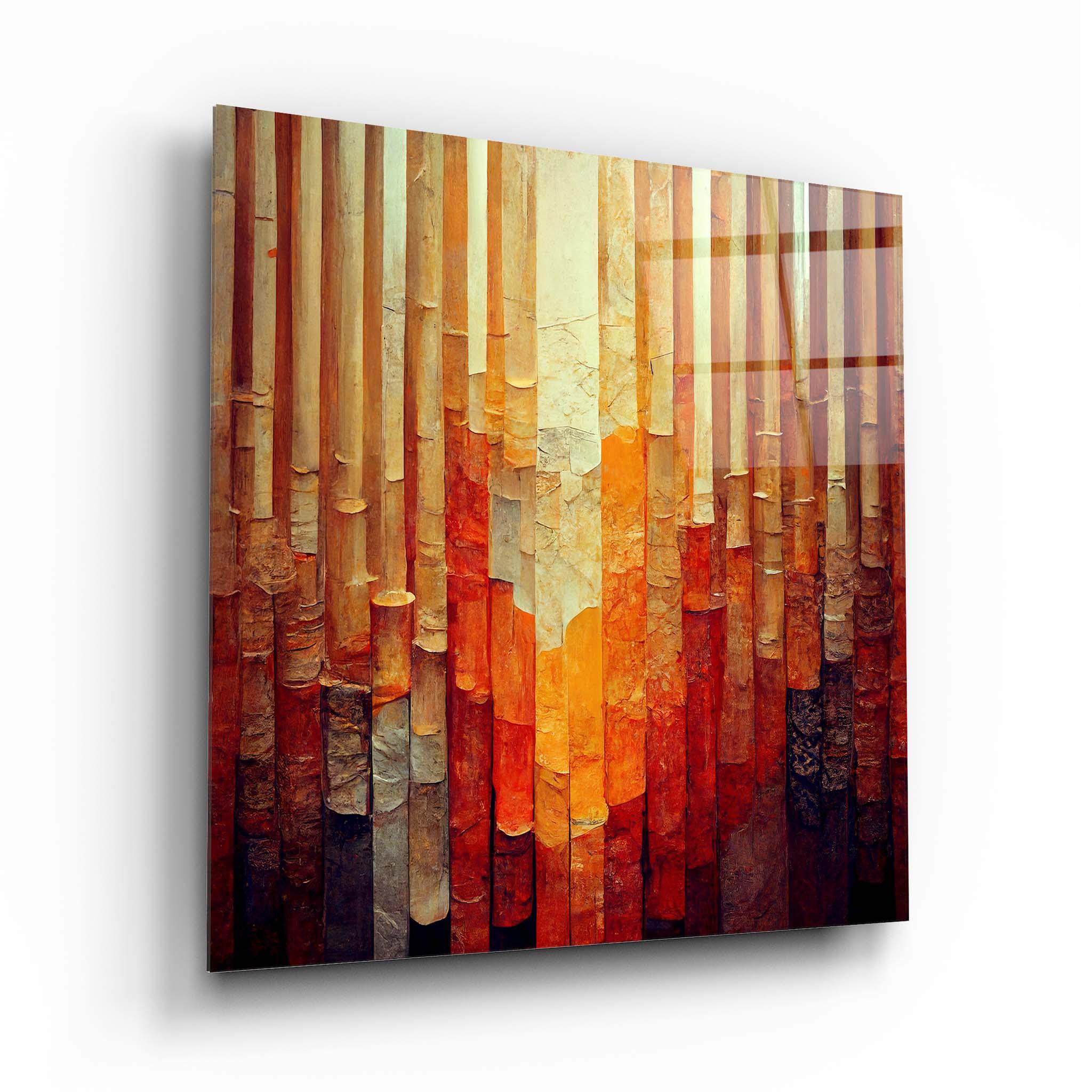 Abstract Orange Glass Wall Art - Artchi
