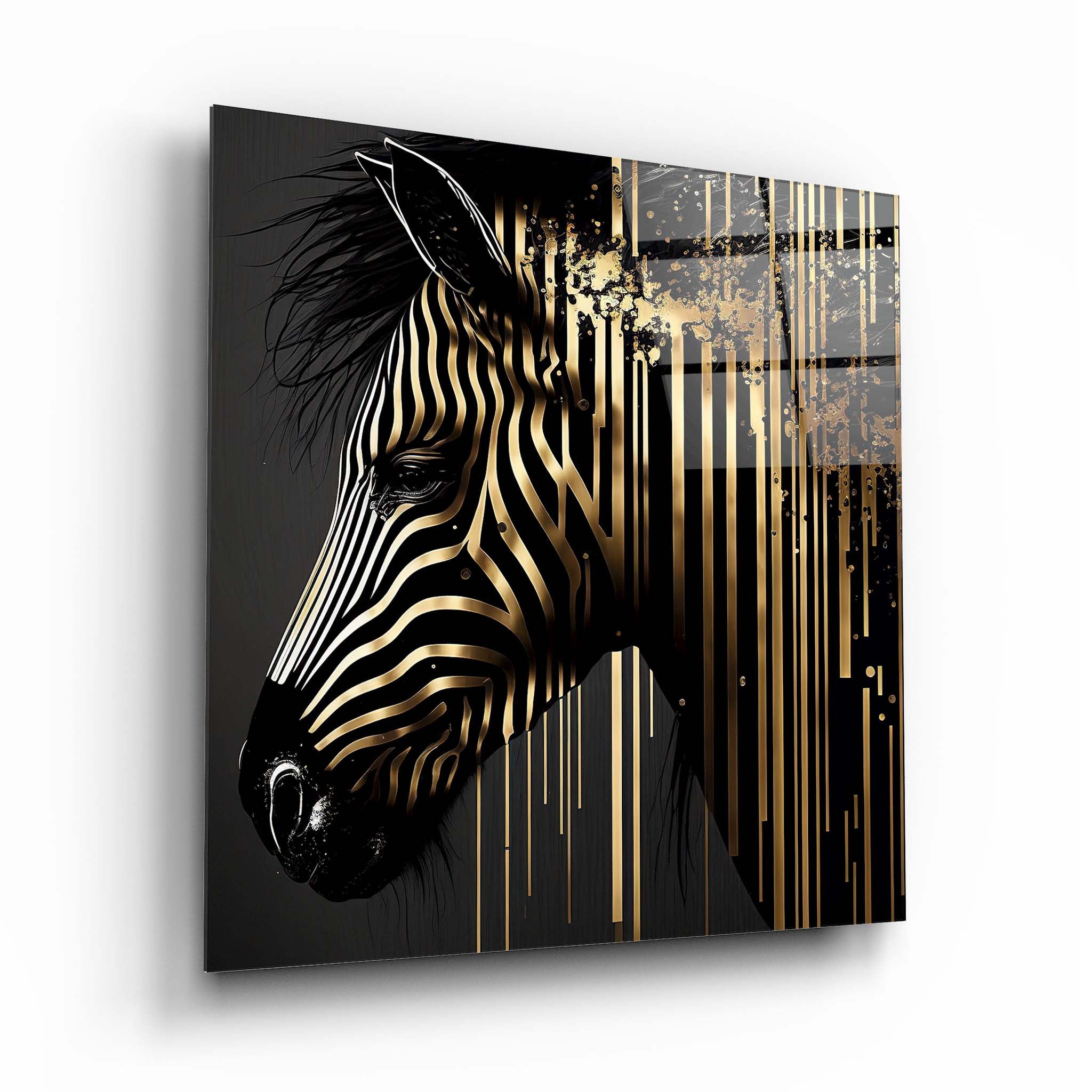 Zebra Glass Wall Art 2