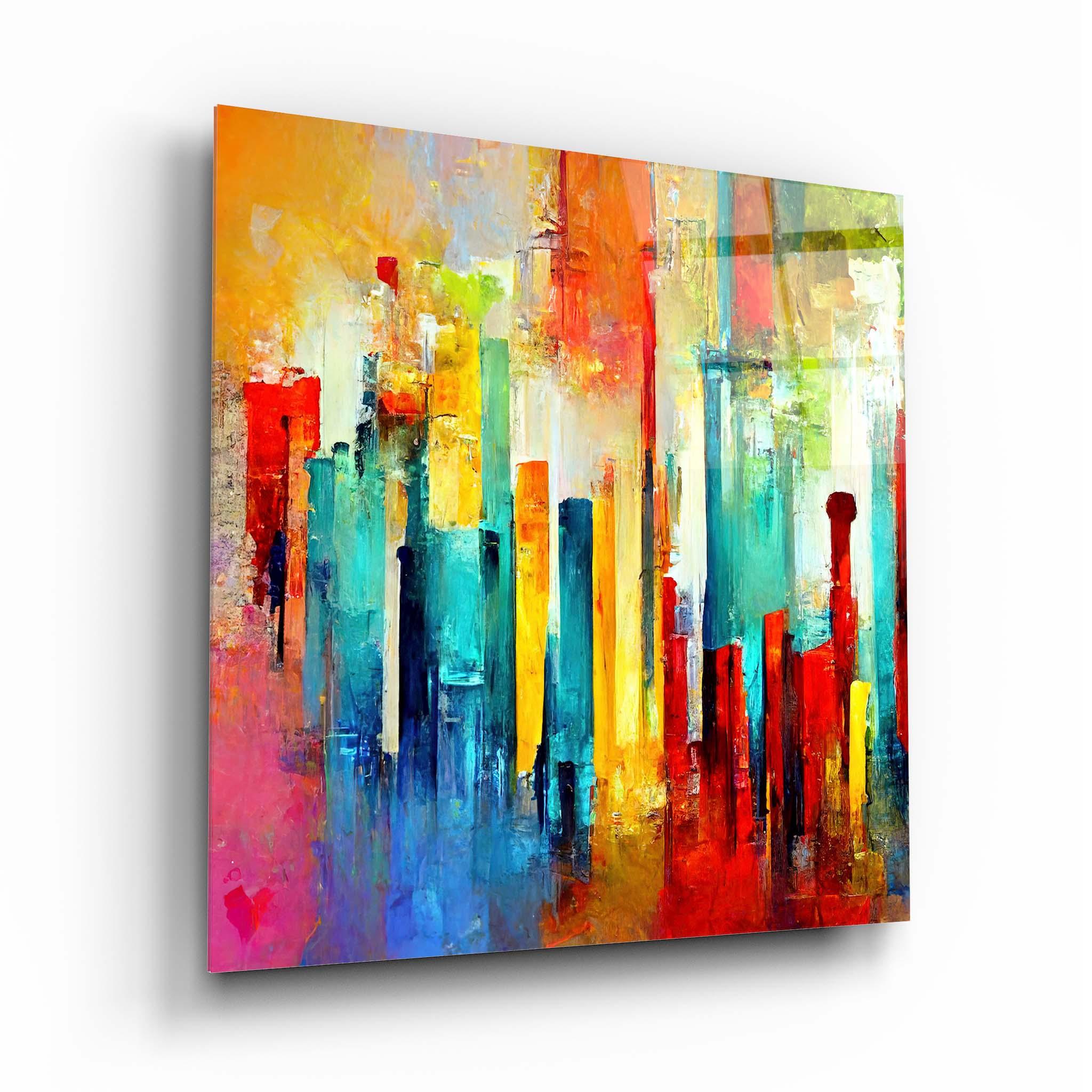 Abstract Colored Glass Wall Art 2 - Artchi