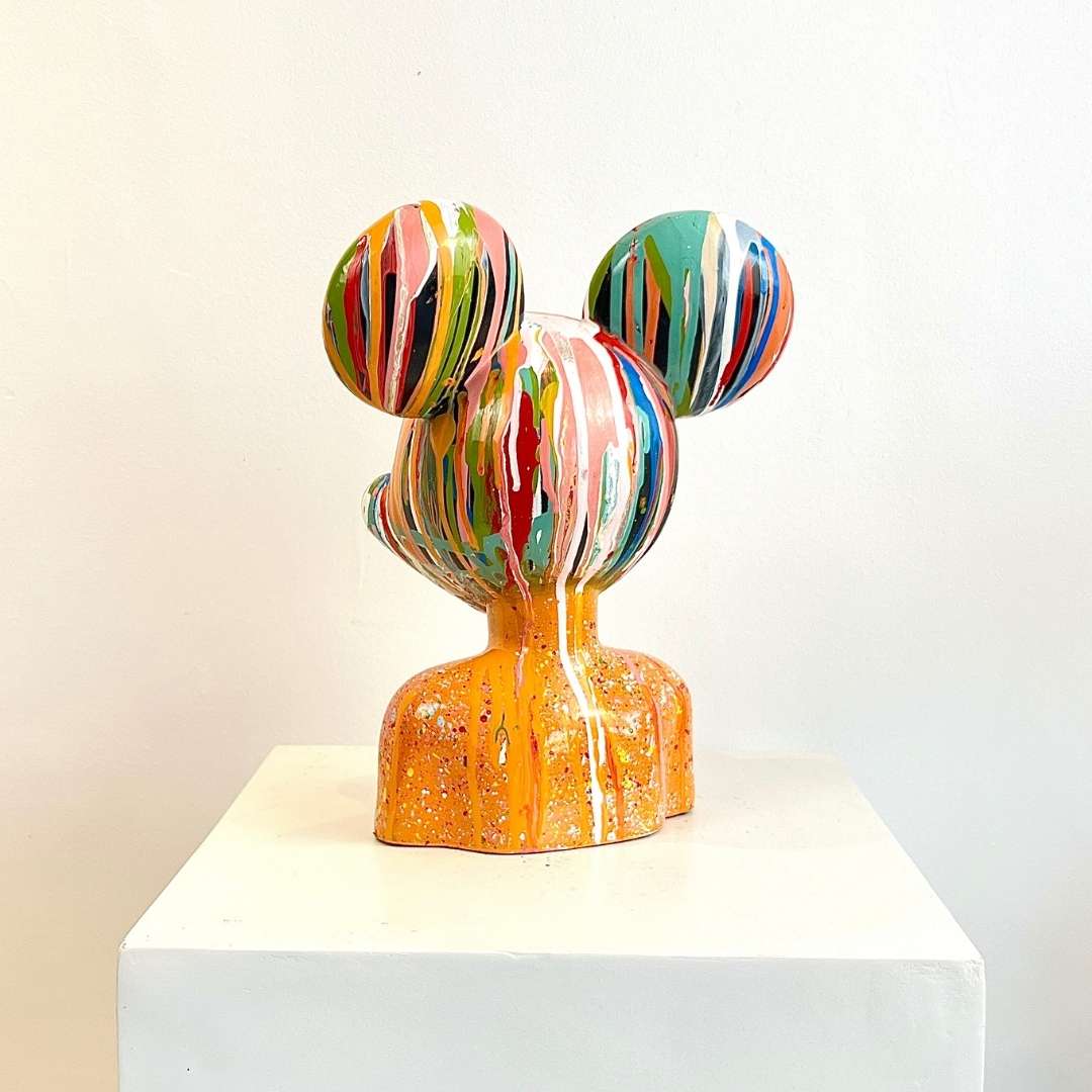 Colour Splash Mickey Sculpture with Black Tiers
