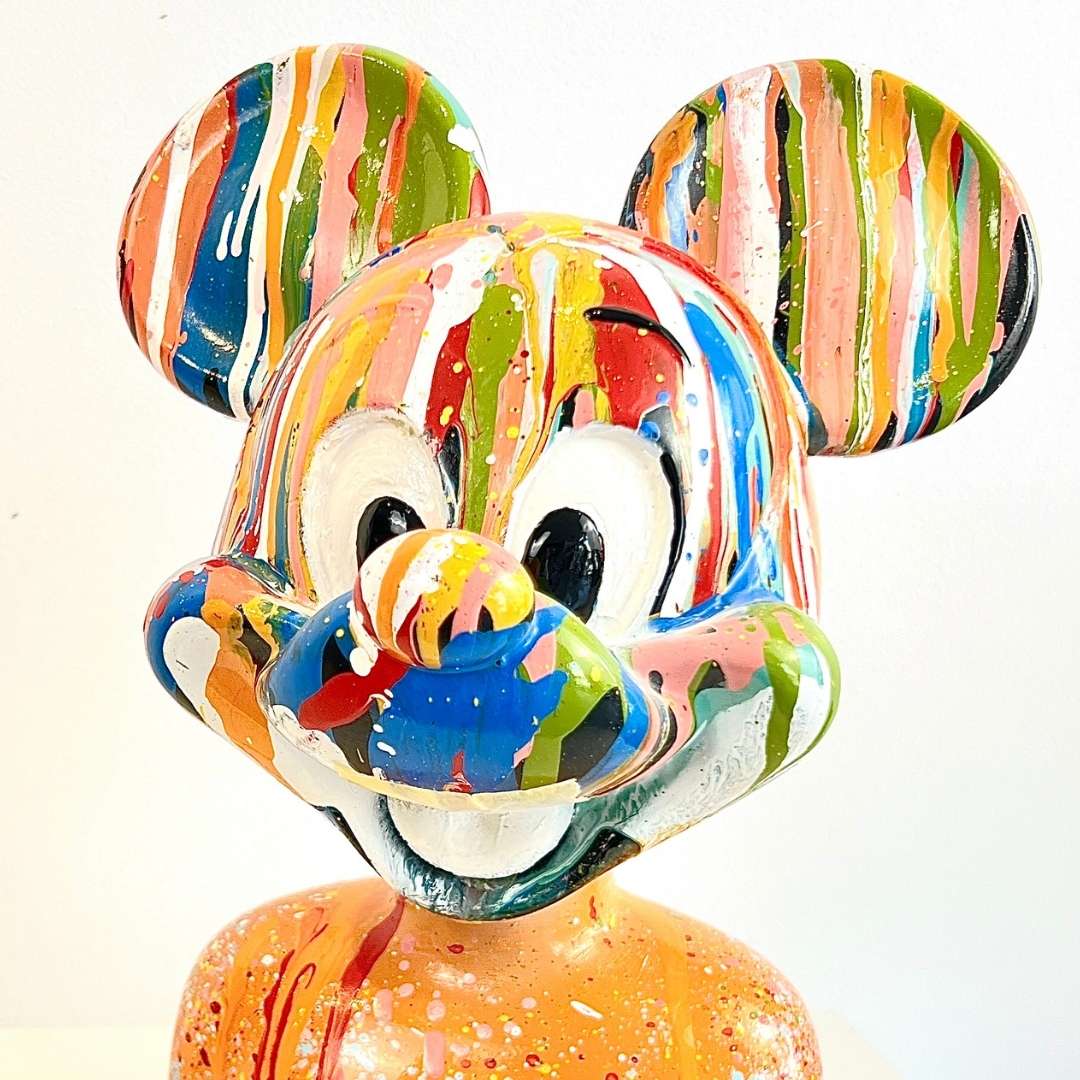 Colour Splash Mickey Sculpture with Black Tiers