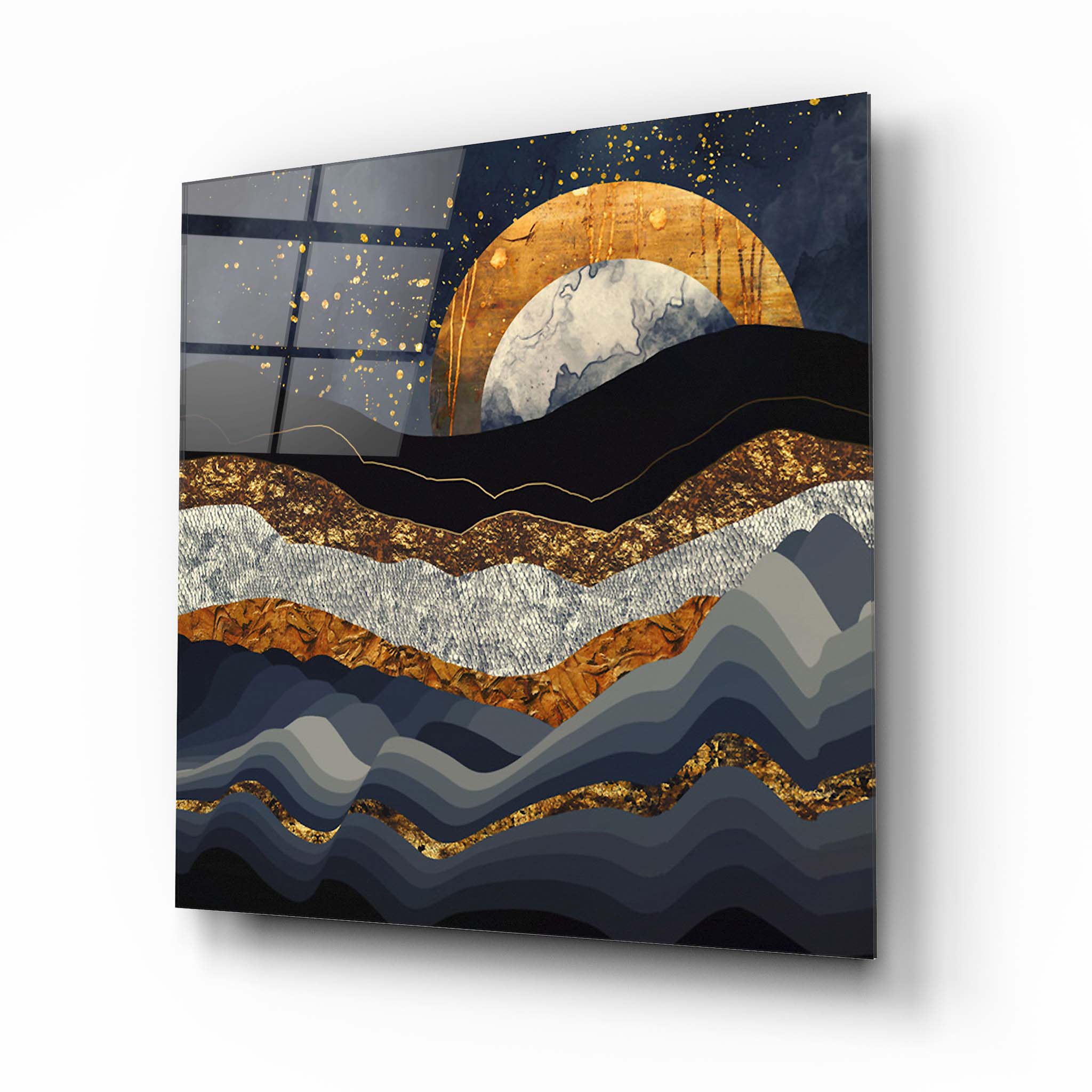 Night Landscape Glass Wall Art 2