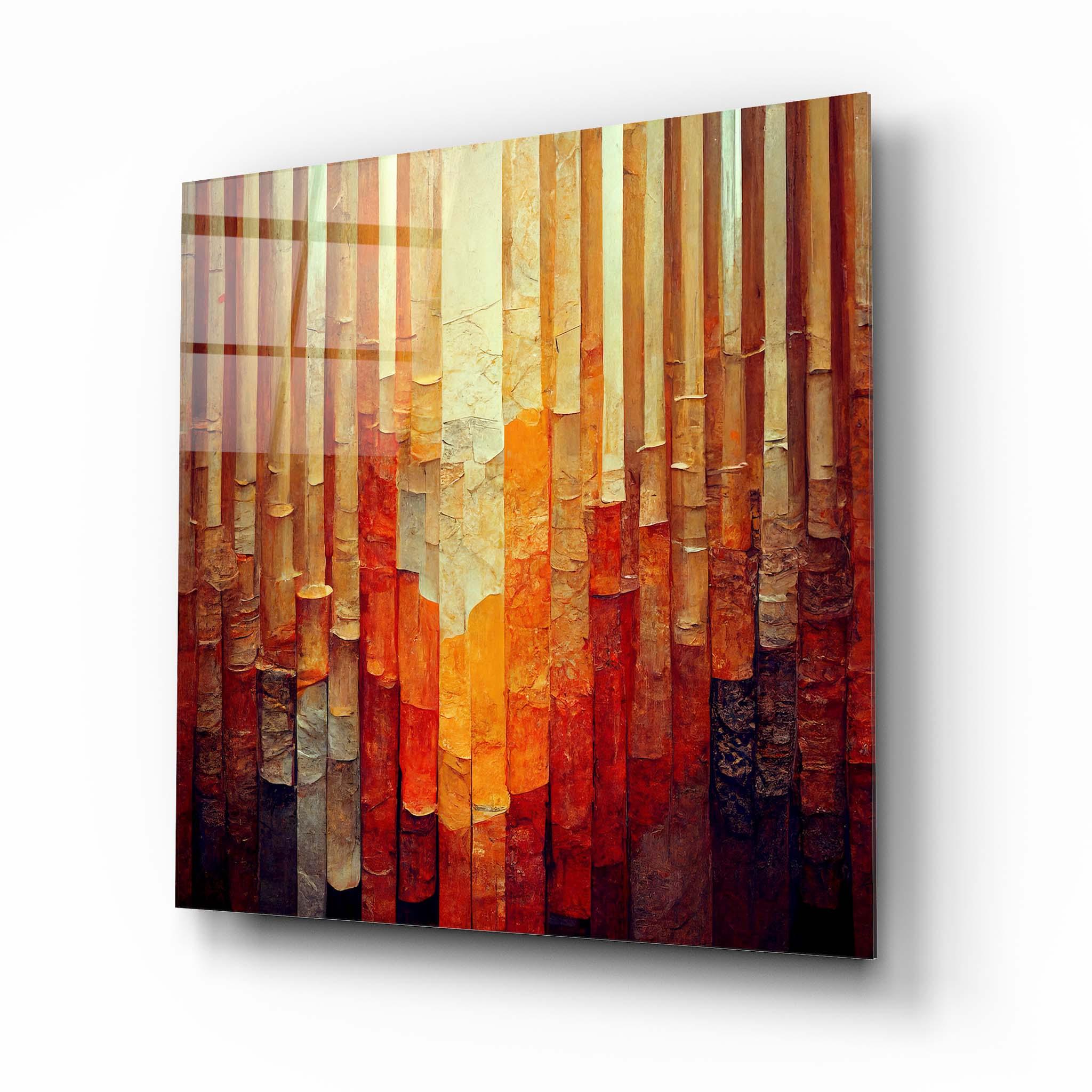 Abstract Orange Glass Wall Art - Artchi