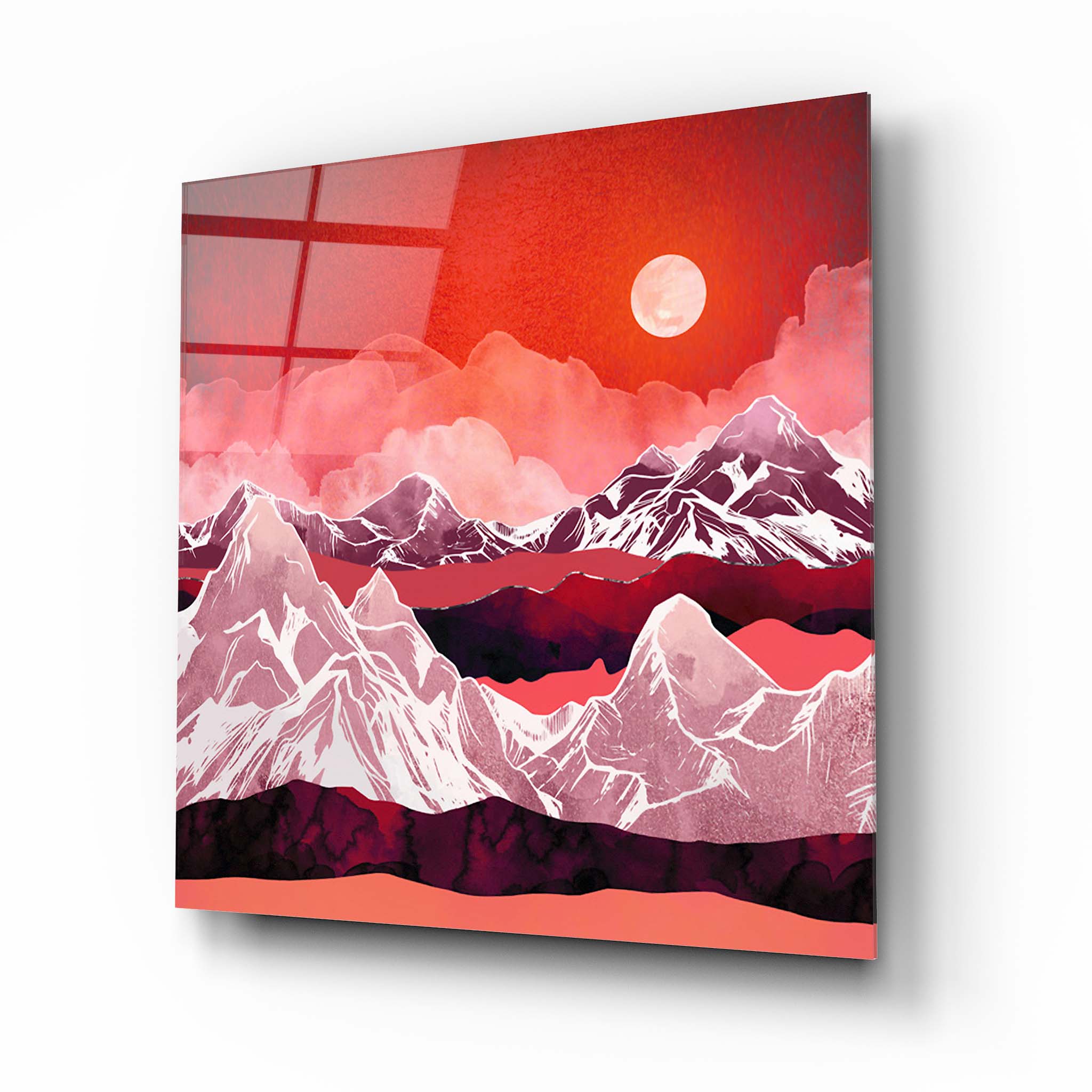 Mountain Landscape Glass Wall Art 2