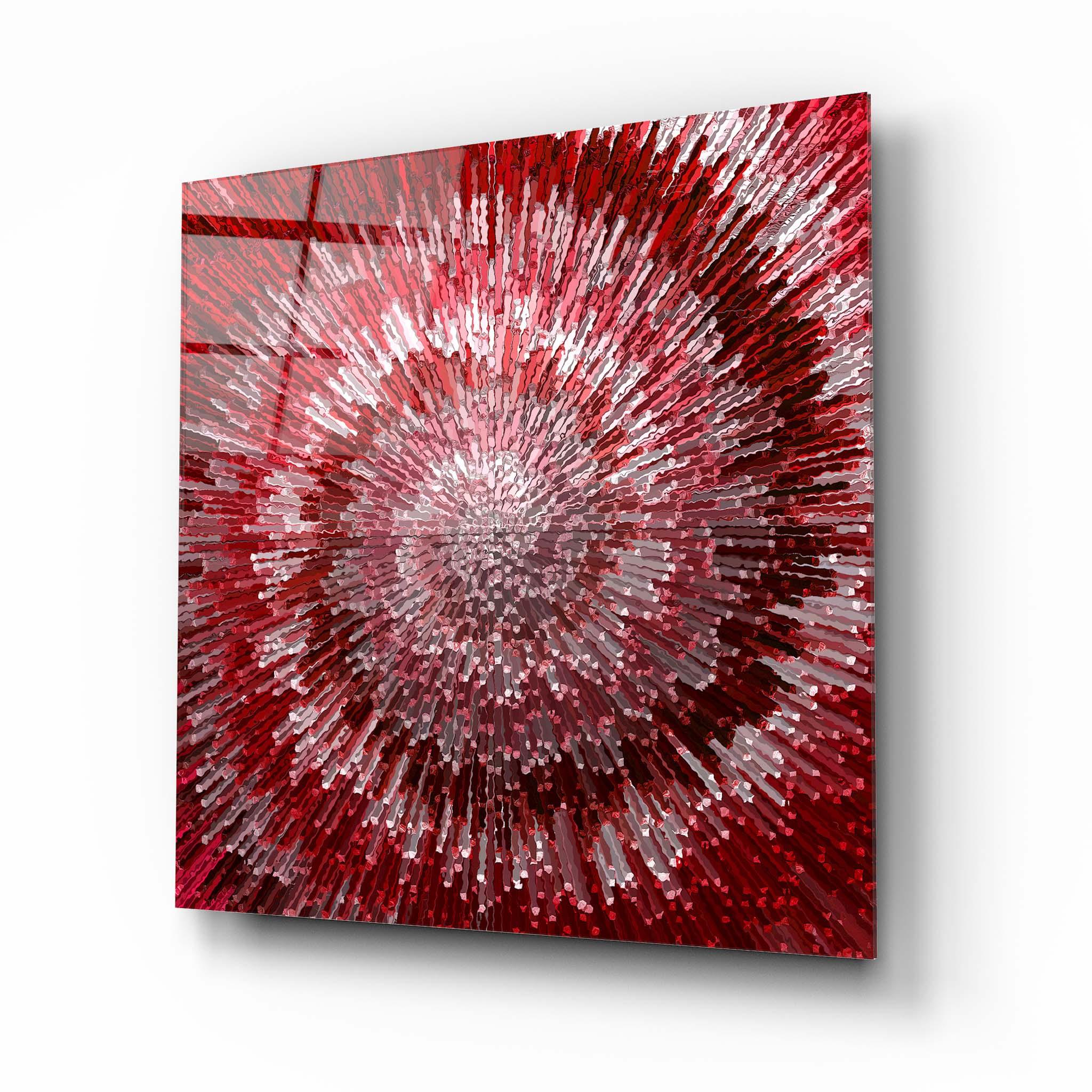 Abstract Red Glass Wall Art - Artchi