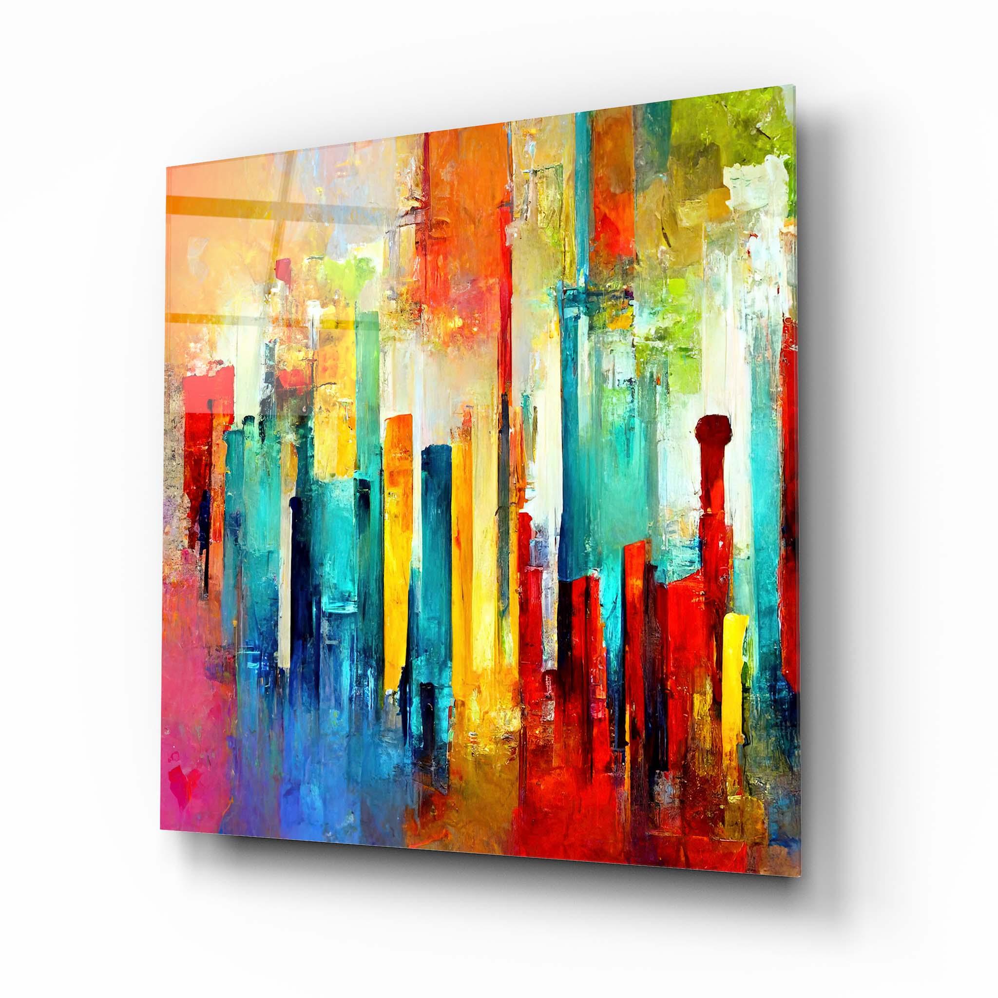 Abstract Colored Glass Wall Art 2 - Artchi