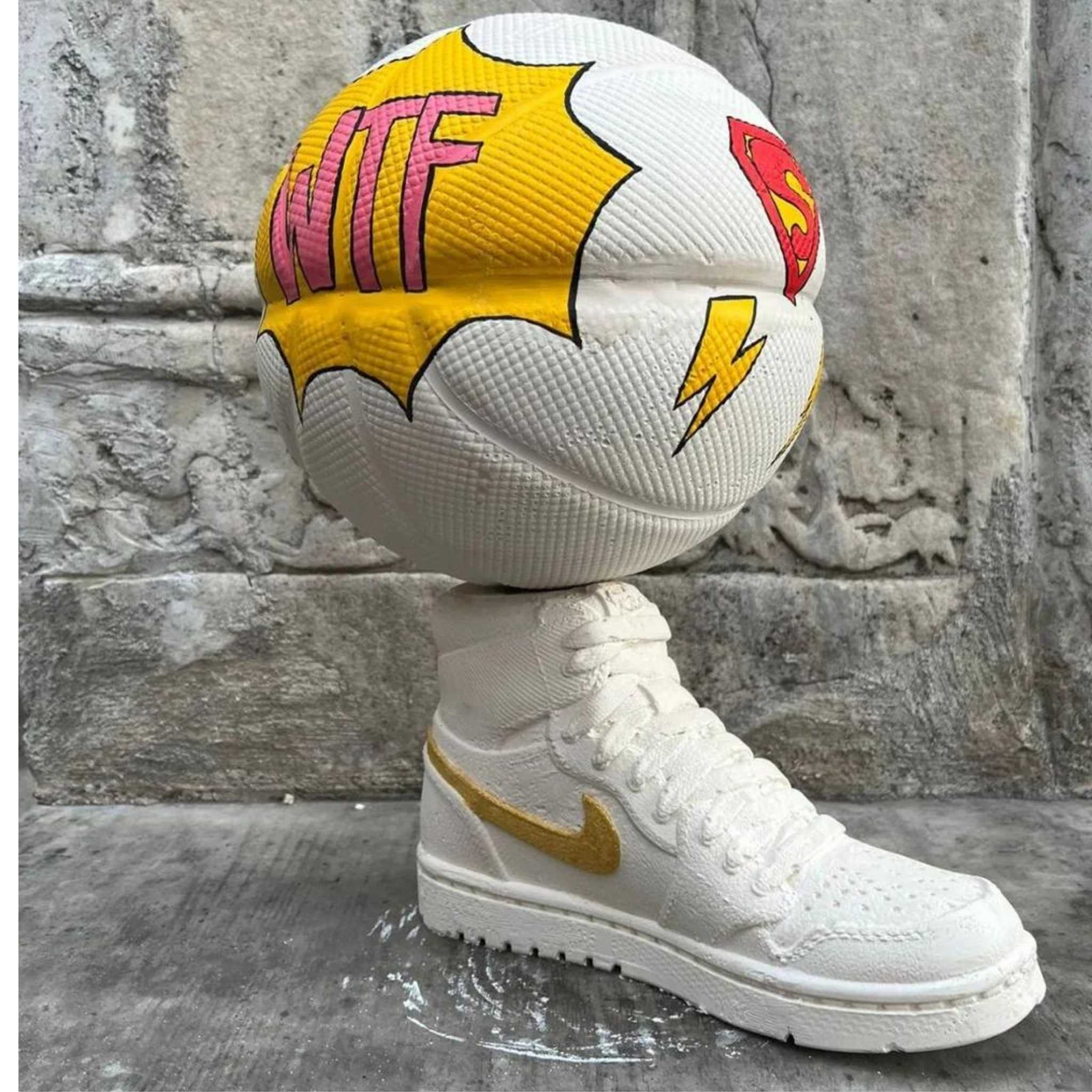 Sneaker Slam: Jordan & Basketball Pop Art Sculpture