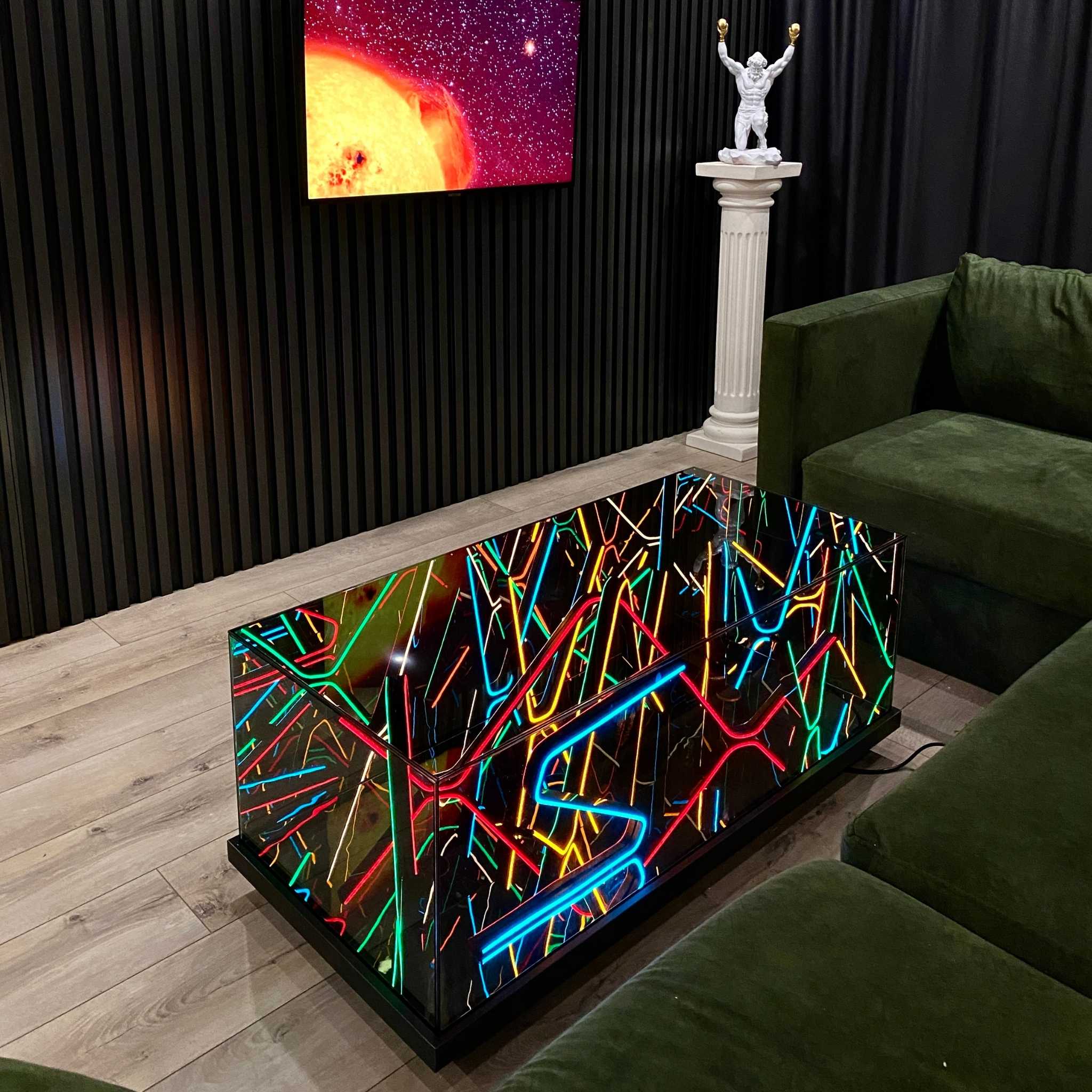 neon light coffee table