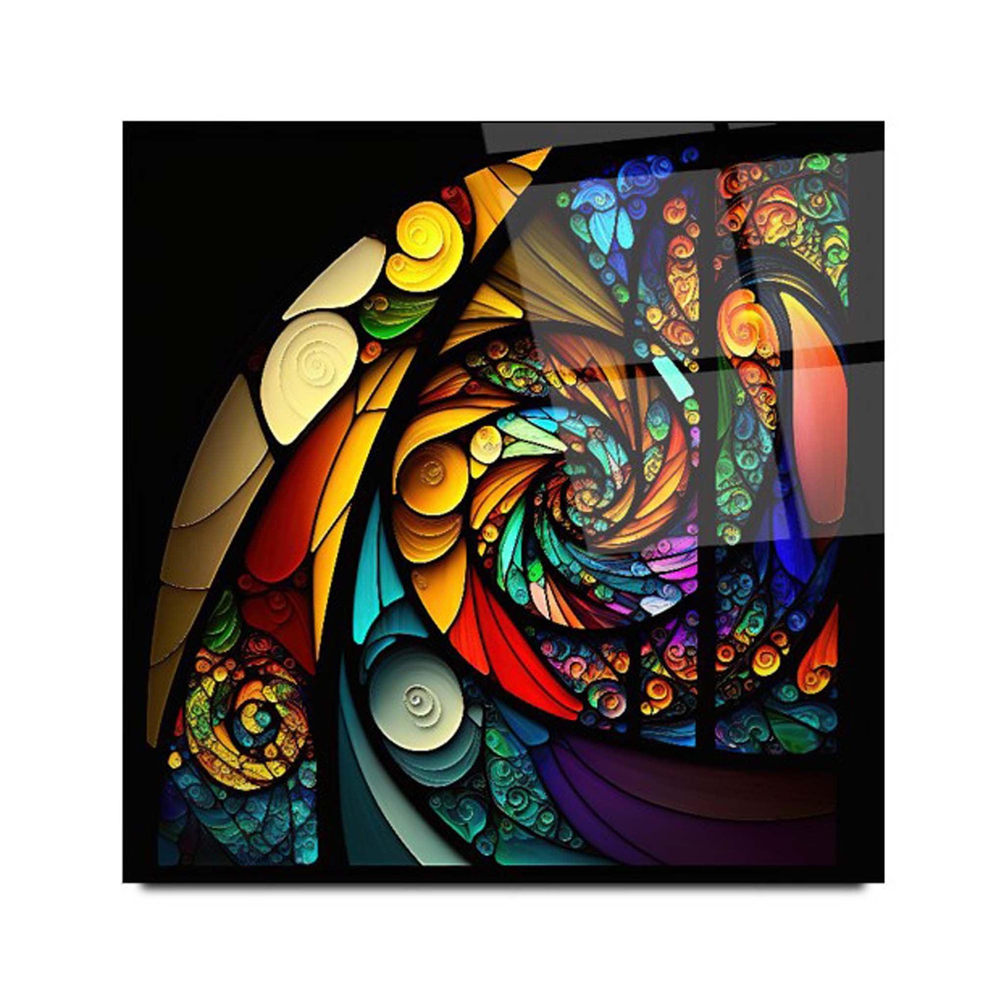 Abstract Stained Glass Wall Art 3 - Artchi