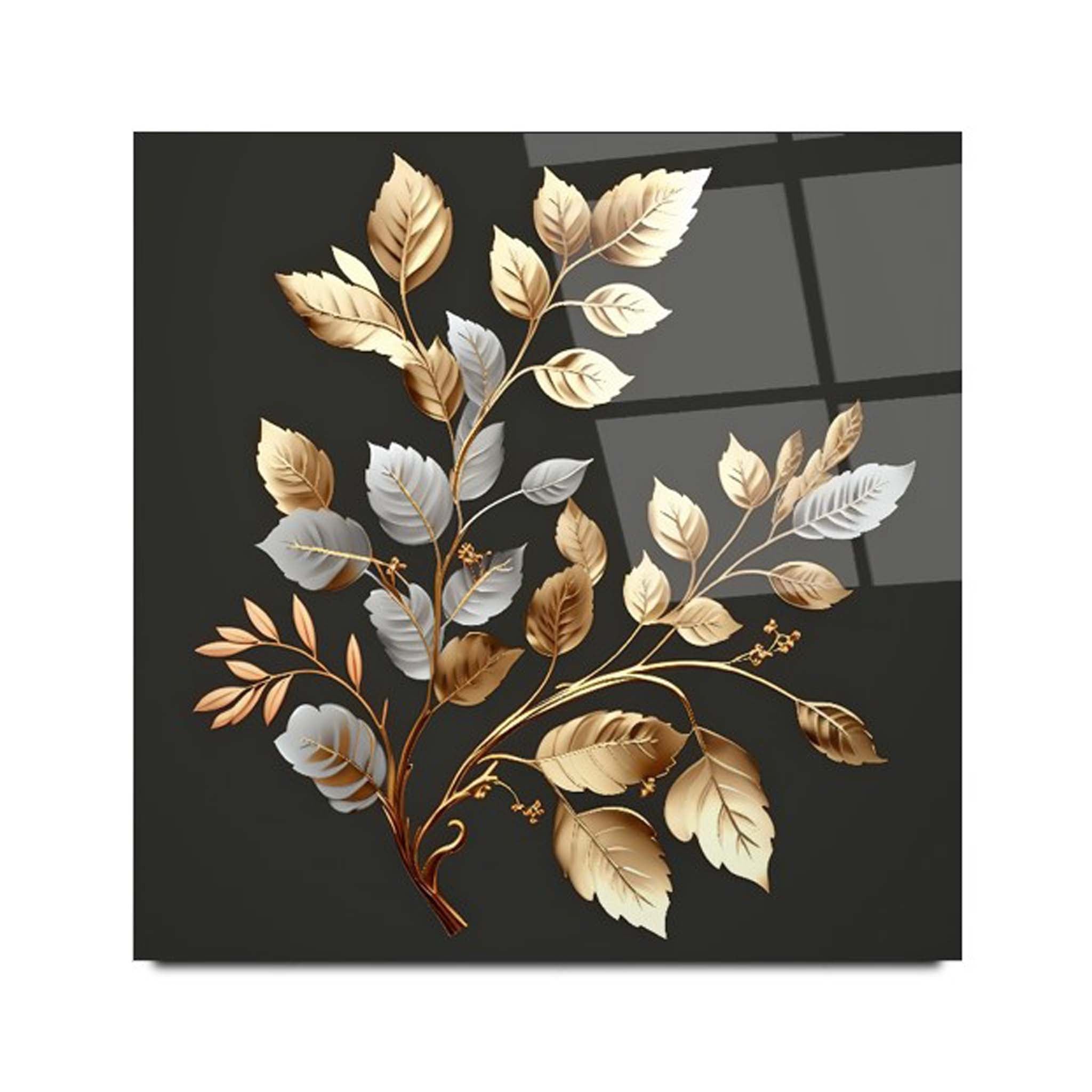 Leaf Glass Wall Art