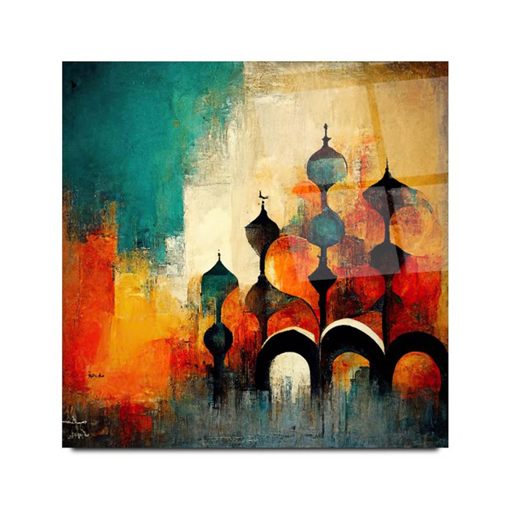 Abstract Glass Wall Art 6 - Artchi