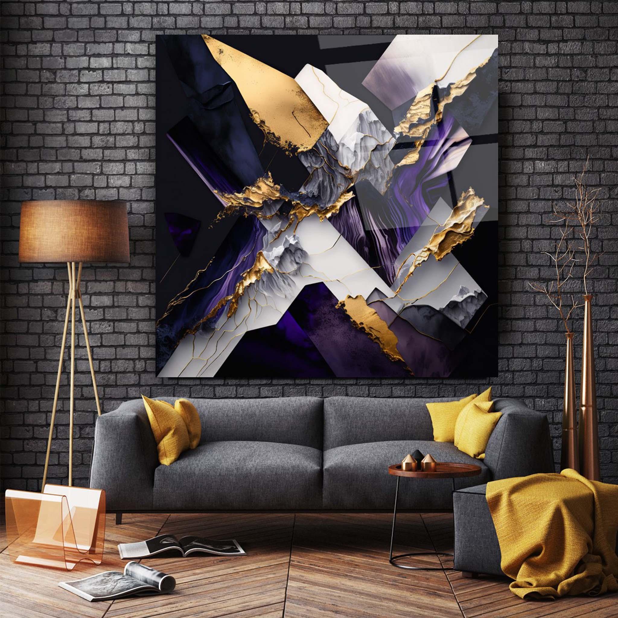 Abstract Glass Wall Art 5 - Artchi