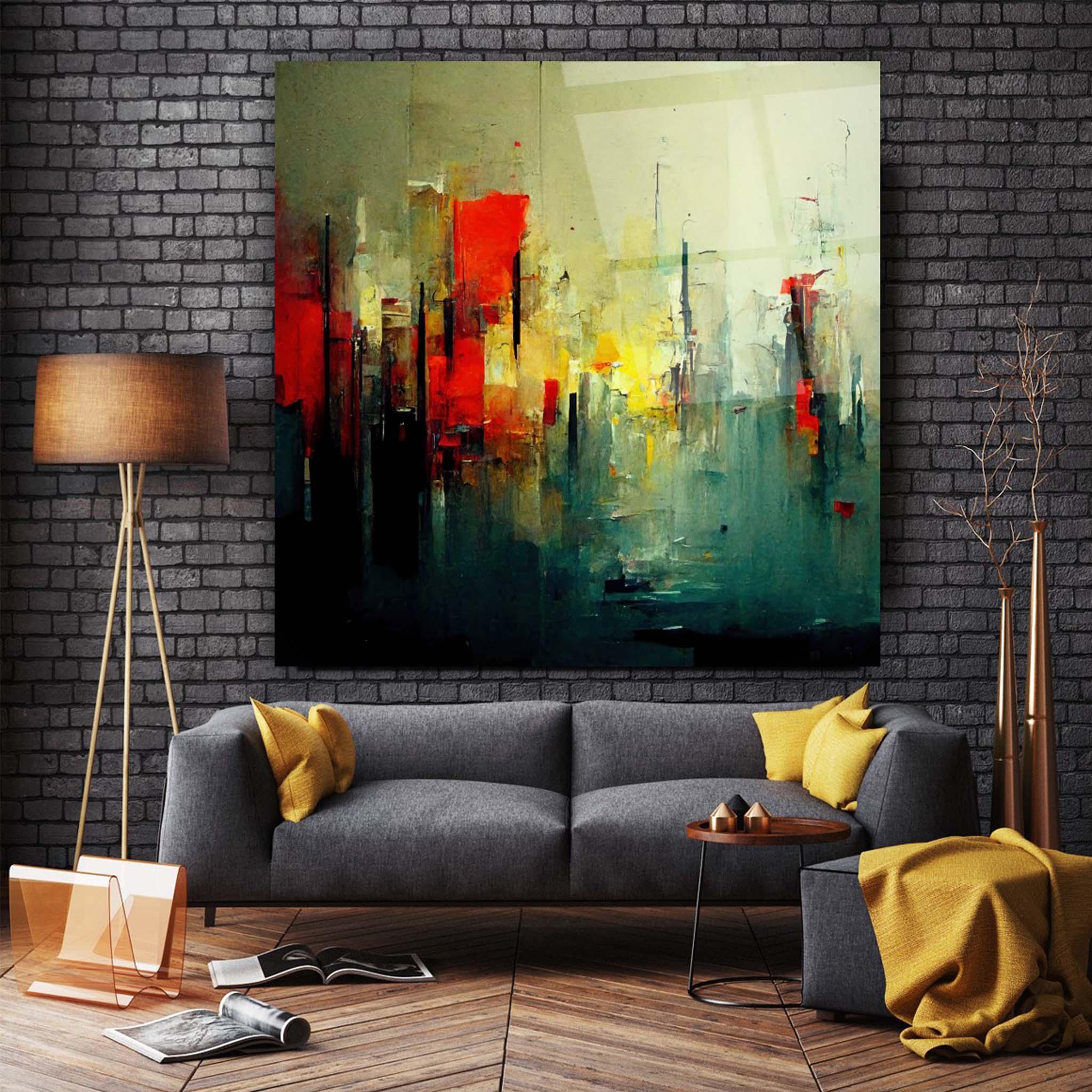 Abstract Colored Glass Wall Art 3 - Artchi