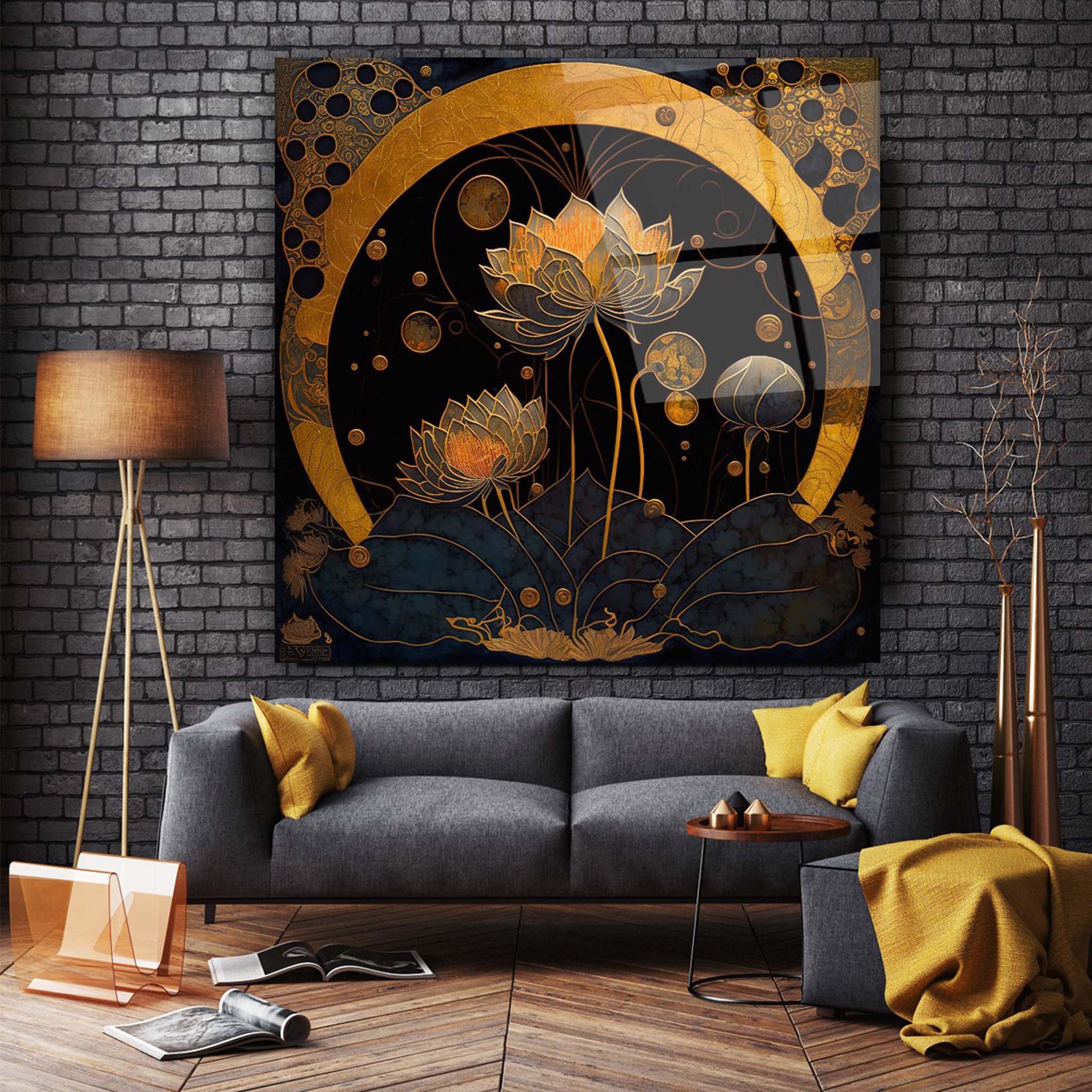 Flower Glass Wall Art 12