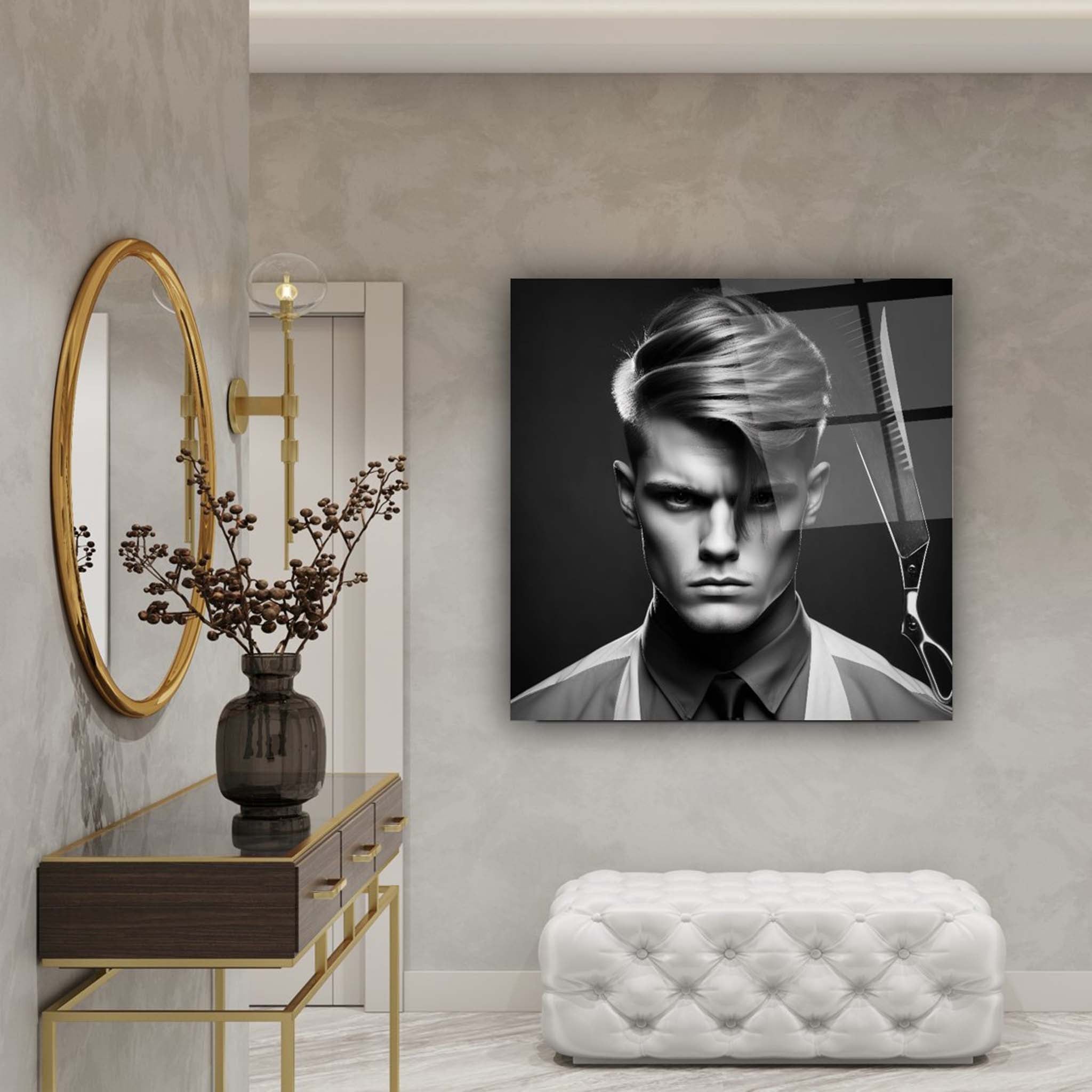 Man Glass Wall Art 3