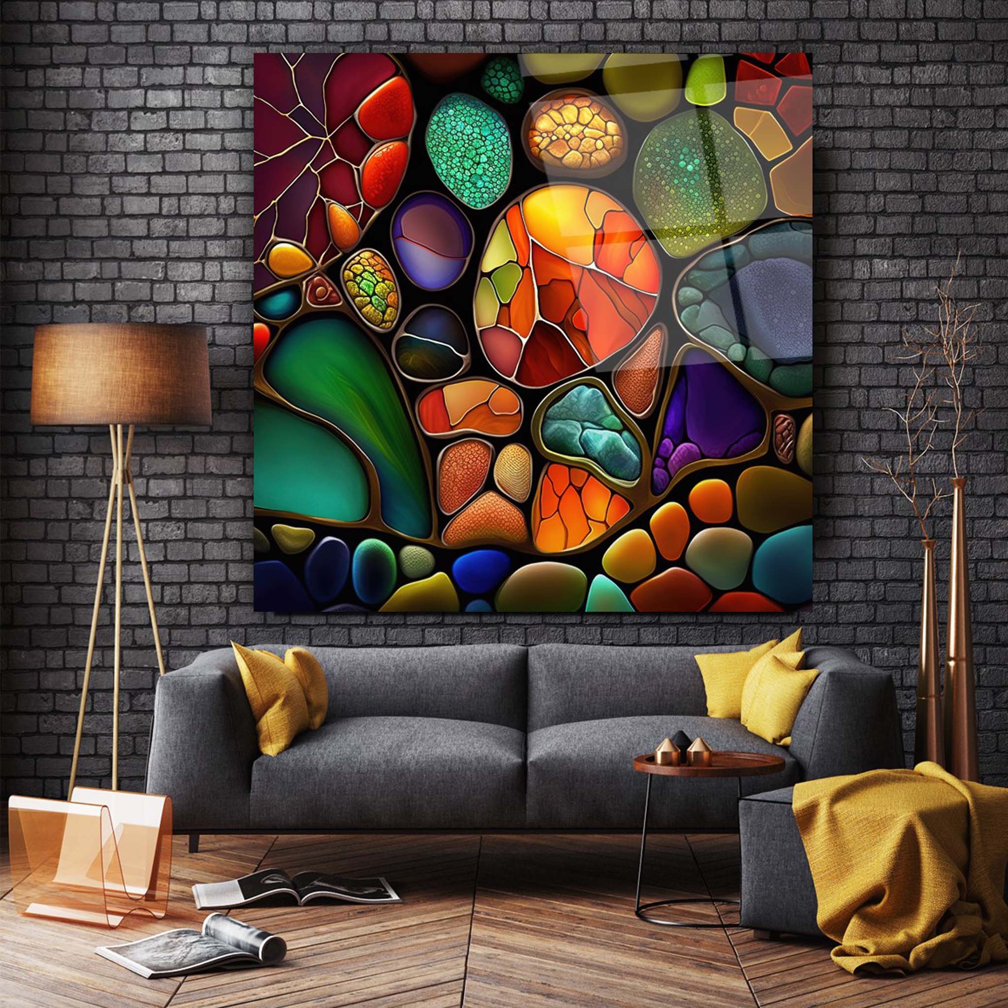 Colored Stained Glass Wall Art Table 2