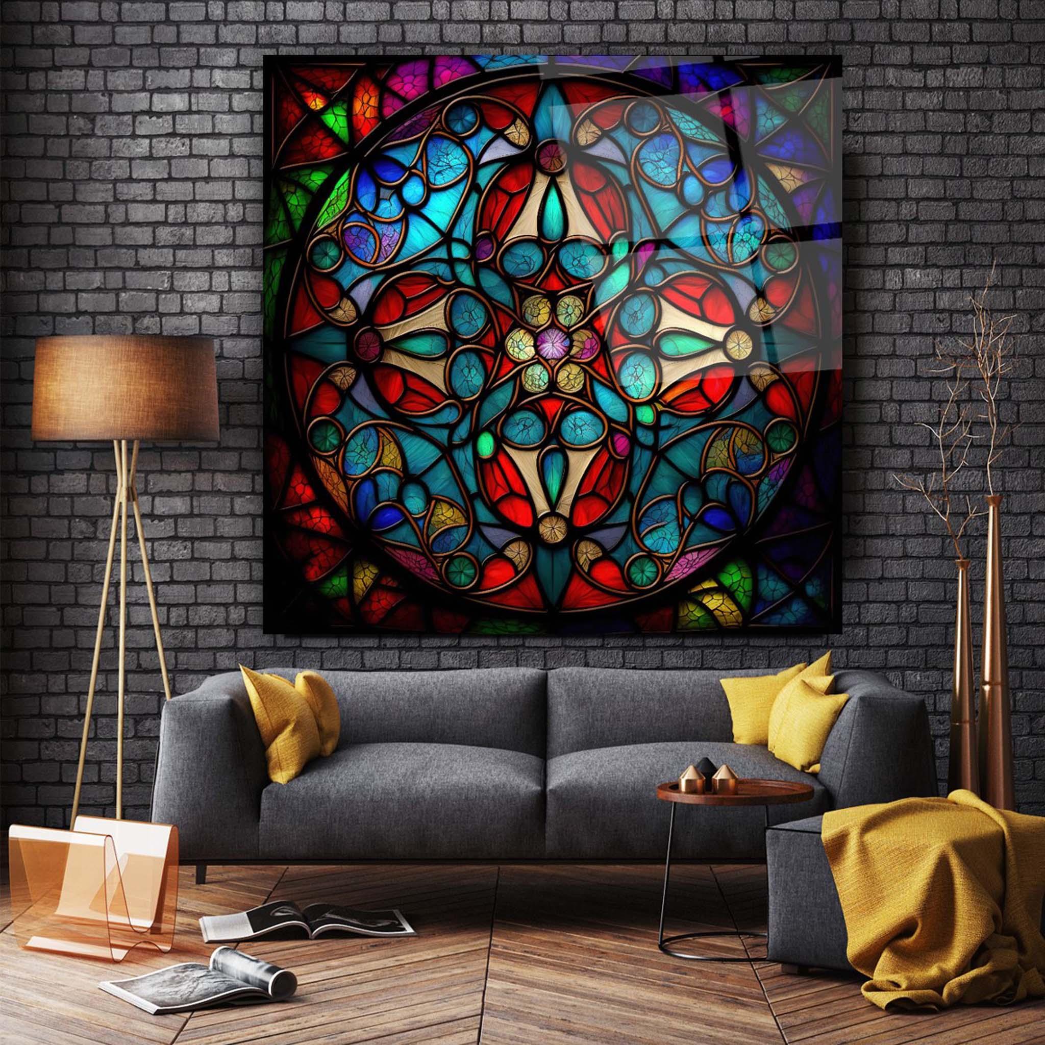 Abstract Stained Glass Wall Art 2 - Artchi