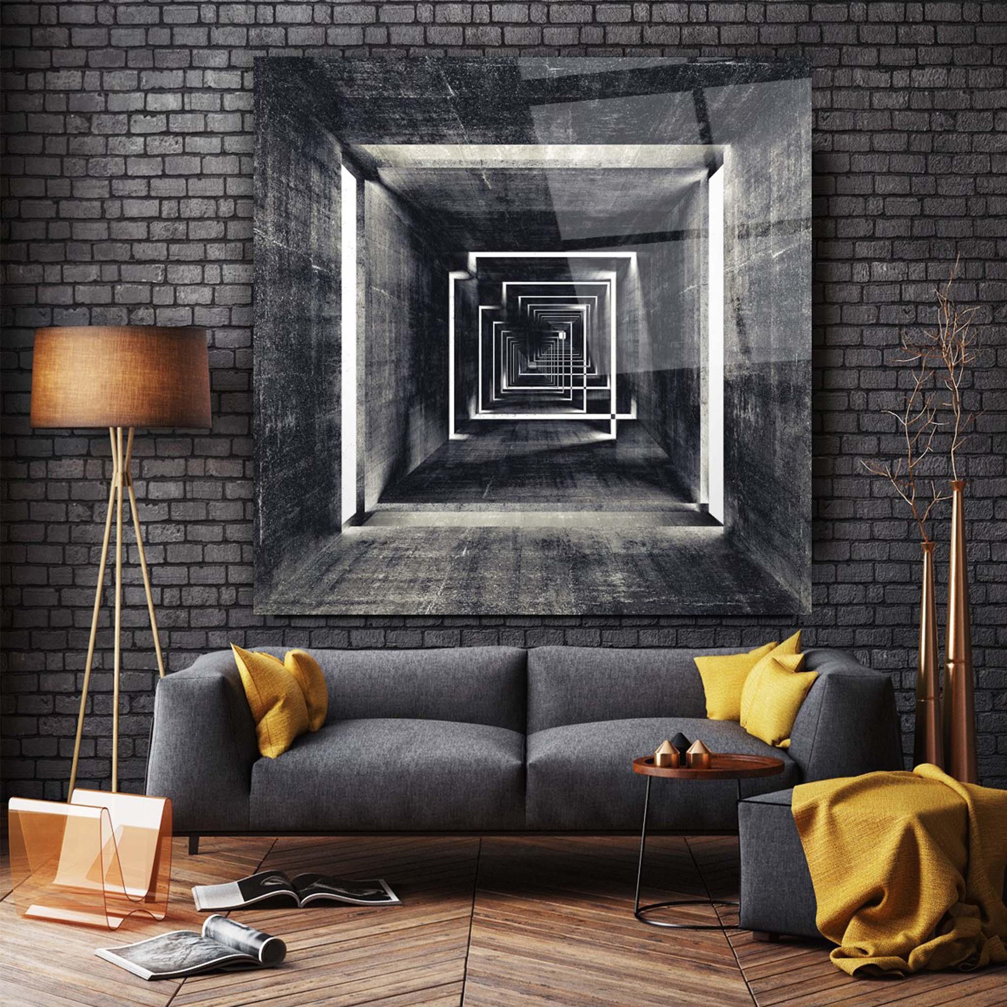 Abstract Corridor Glass Glass Wall Art - Artchi