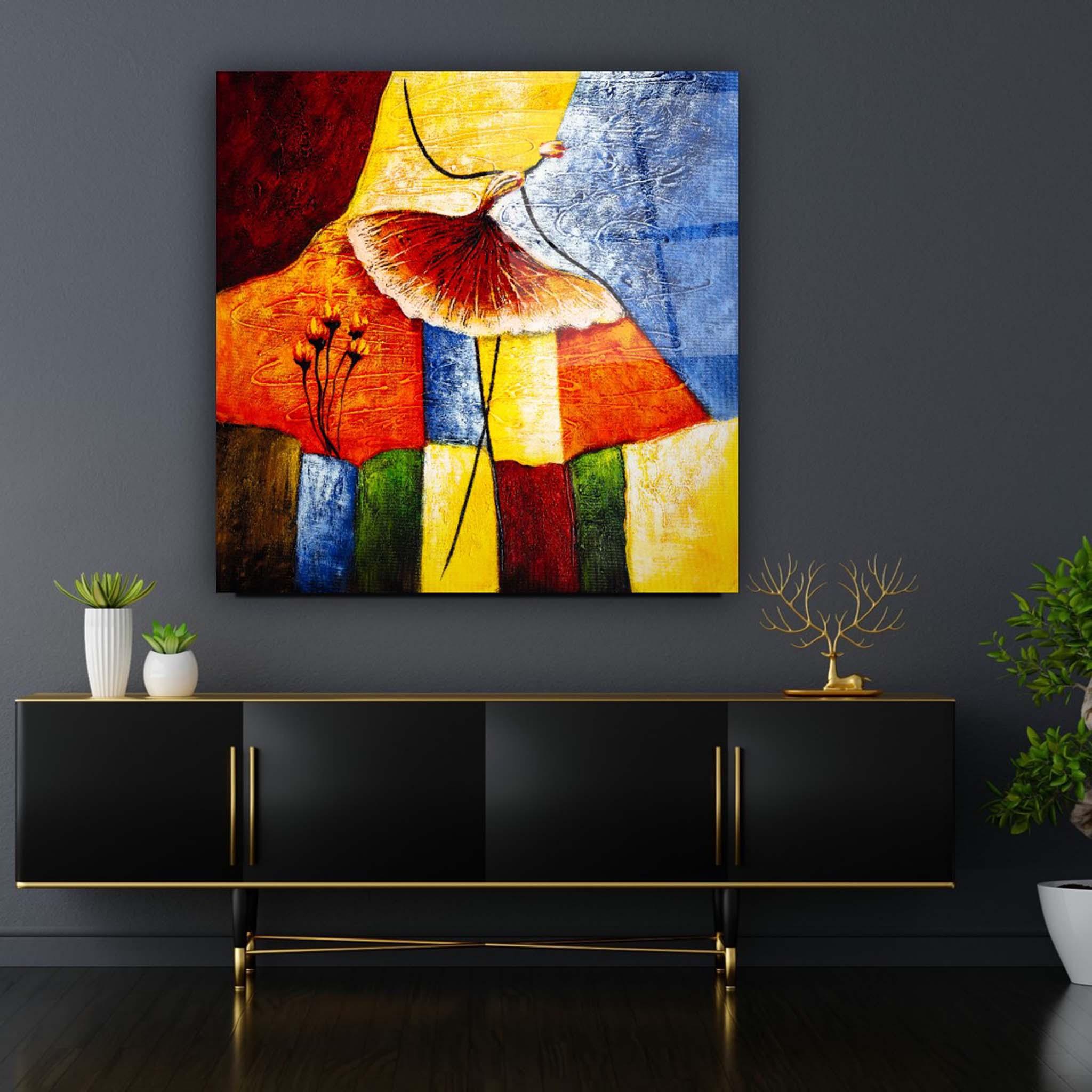 Abstract Glass Wall Art 18 - Artchi
