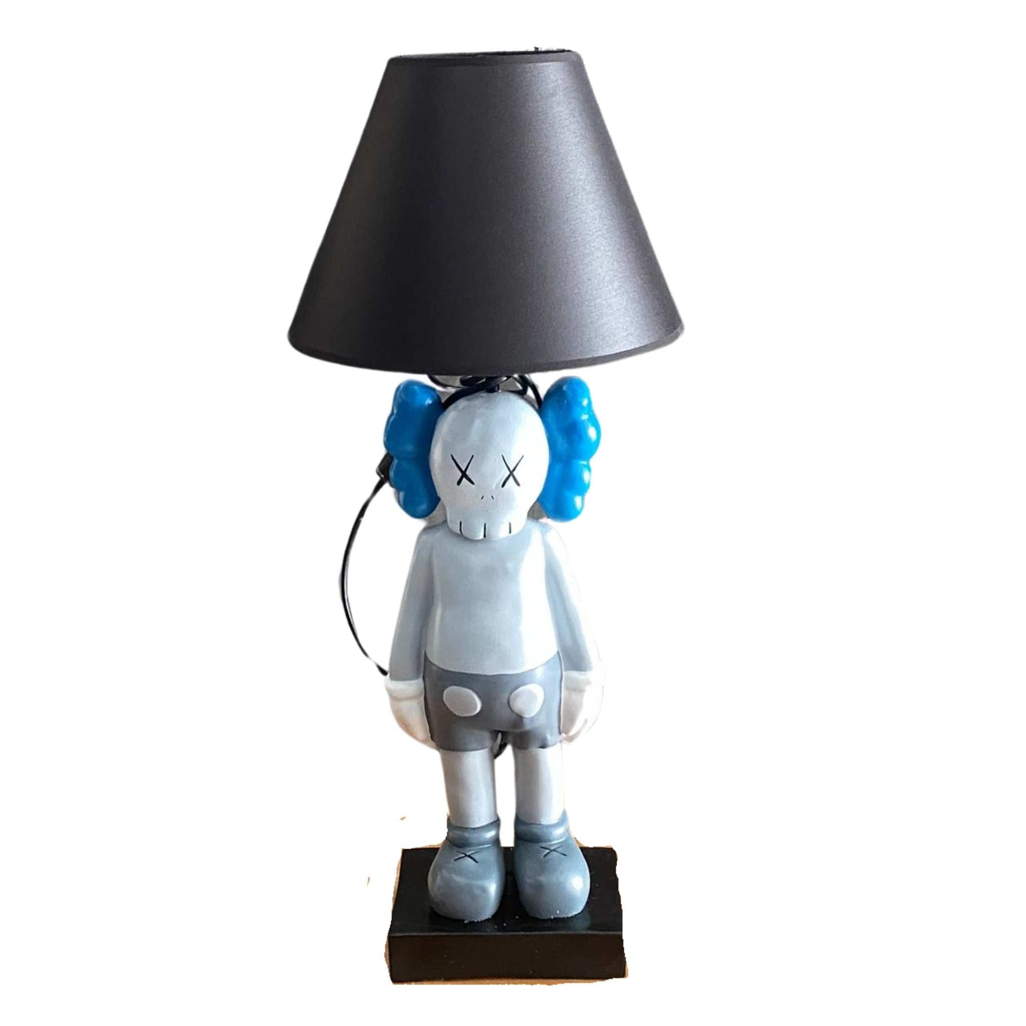 Illuminated Blue & Grey: The KAWS Sculpture with Lampshade