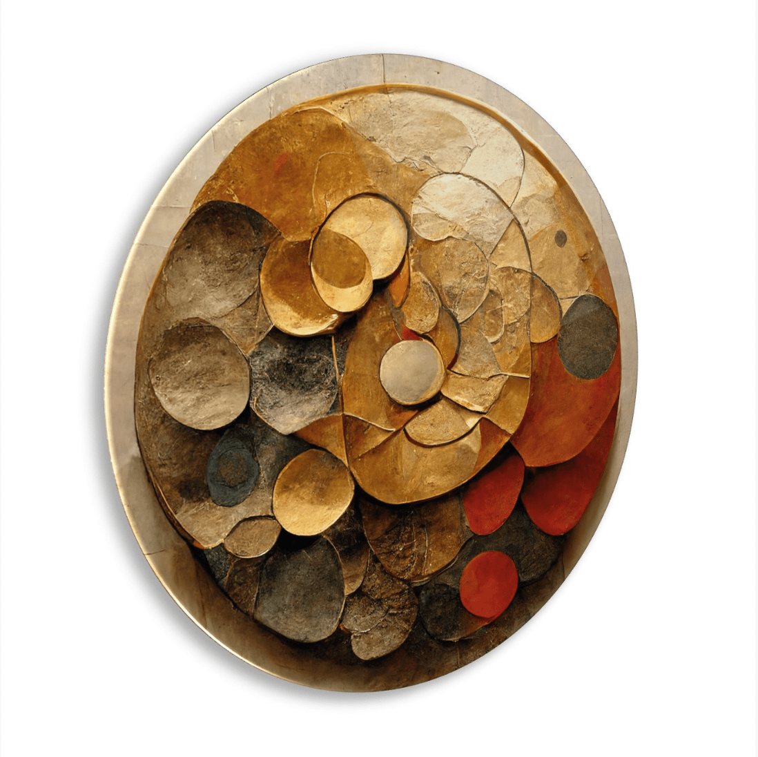 Colourful Wall Decor Rounded Glass Wall Art