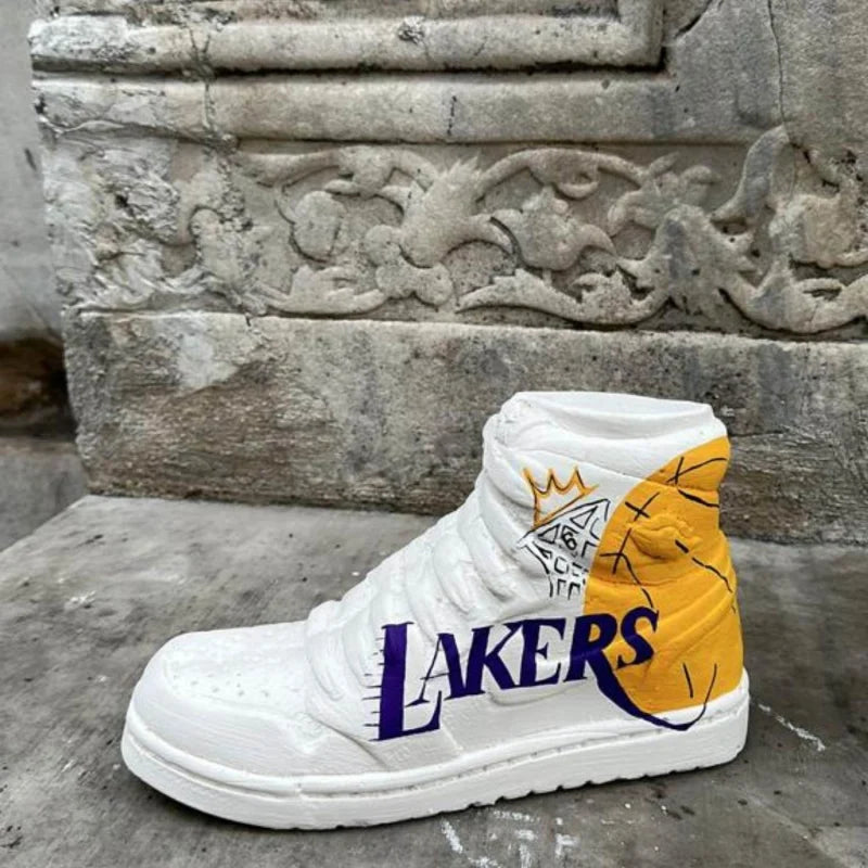 Lakers Design Basketball Shoes Sculpture