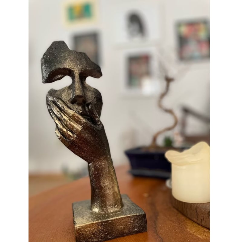 Surprised Designed Mask Sculpture