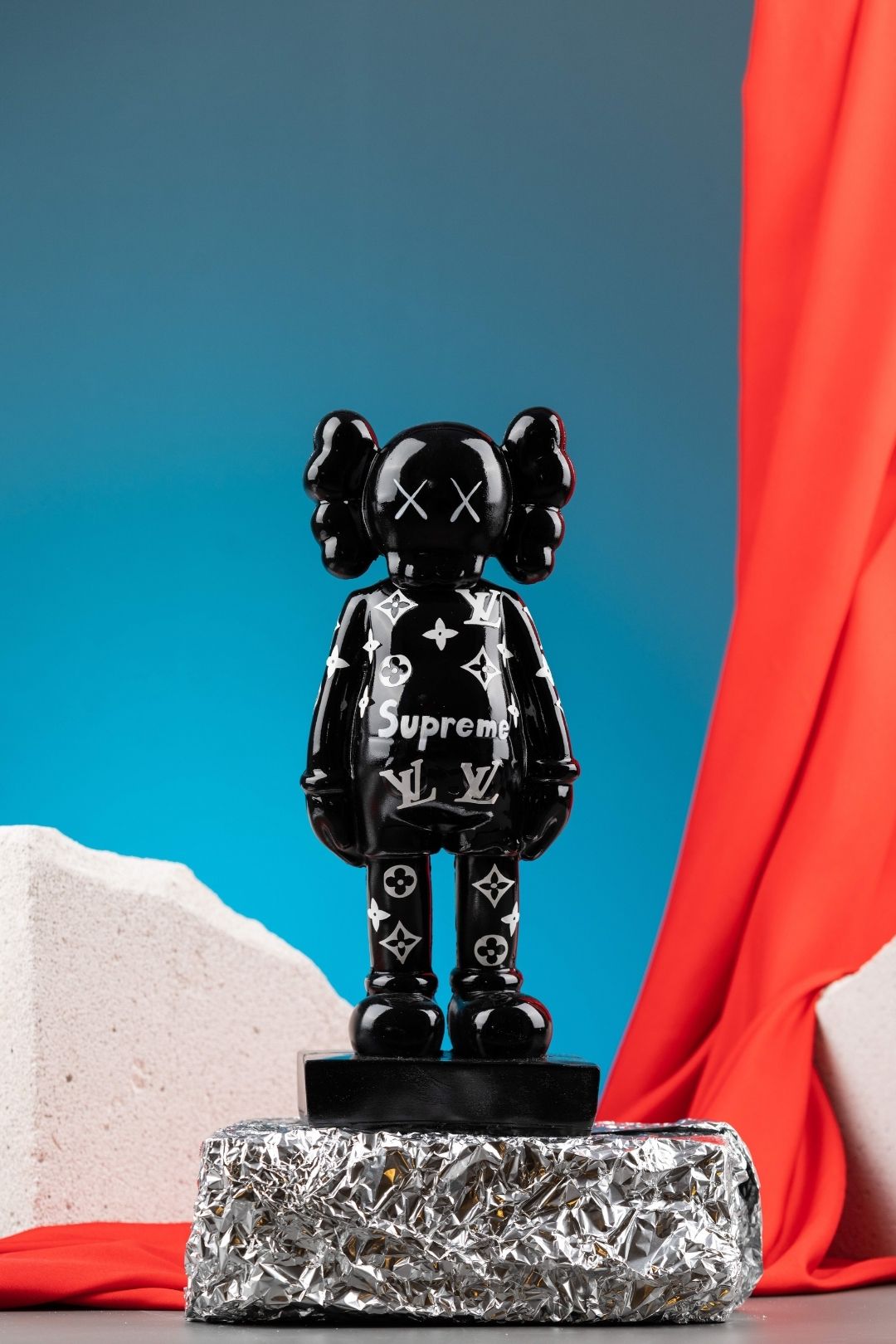 Supreme Shadow: The Black Supreme KAWS Figure by Artchi