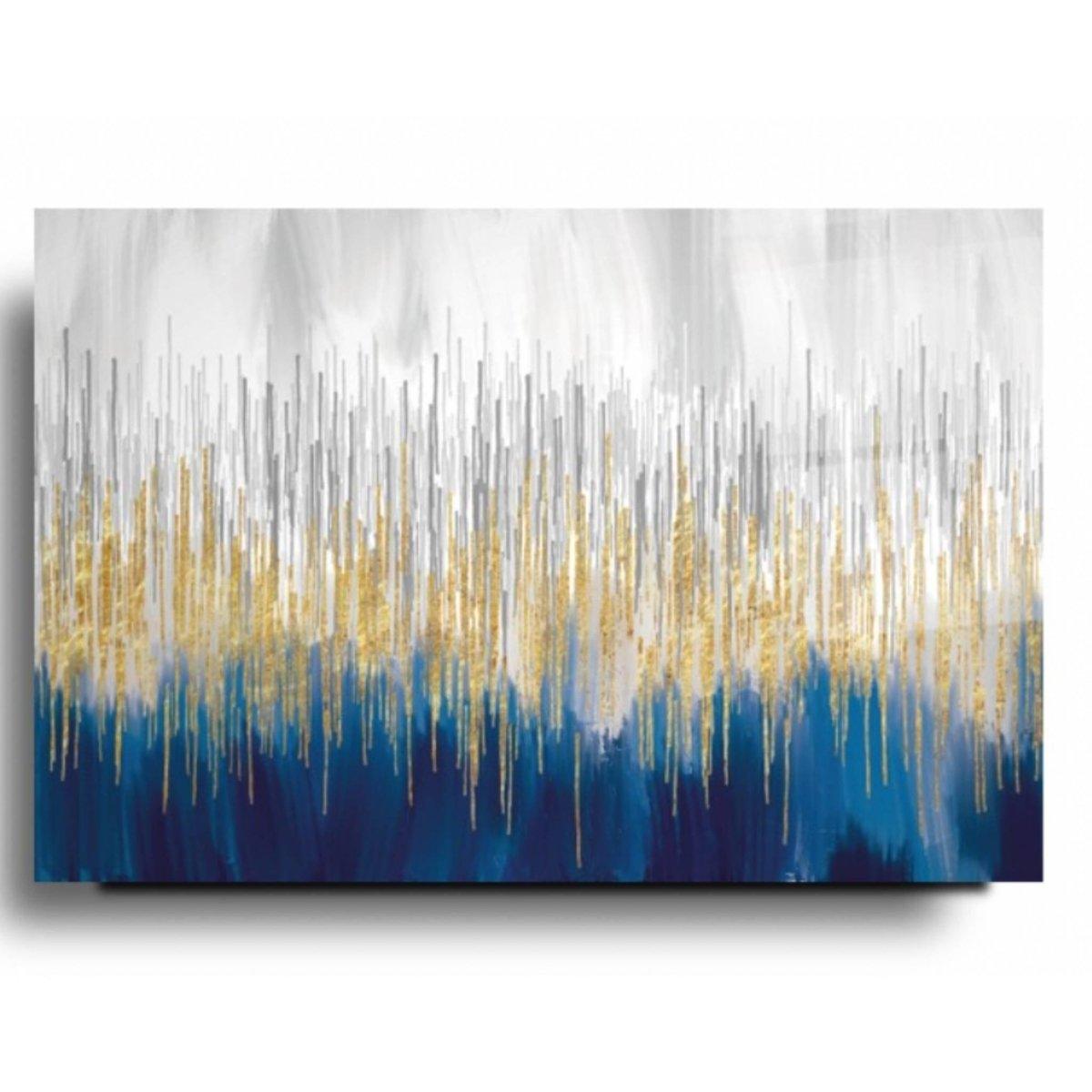 Abstract Blue Glass Wall Art