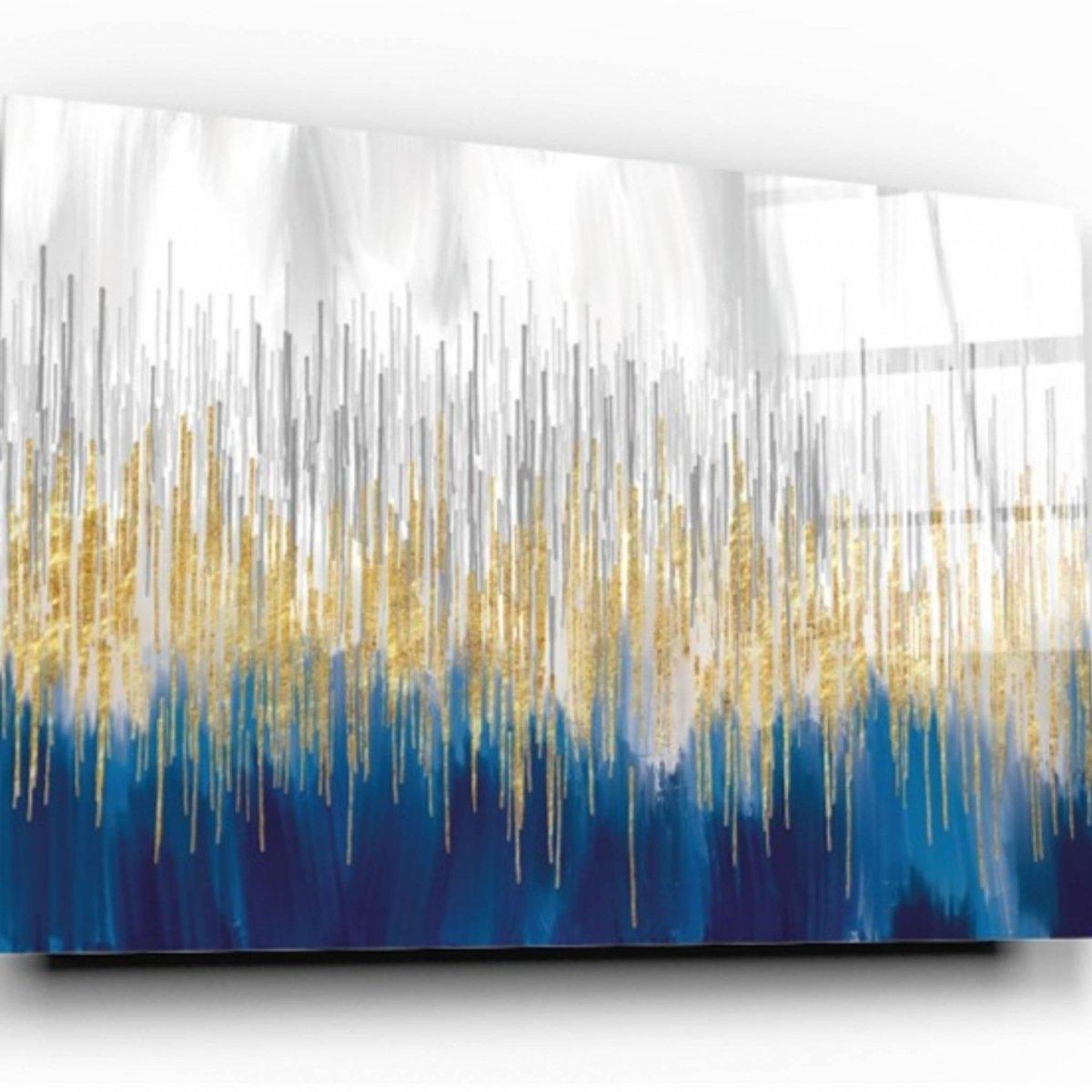 Blue glass painting