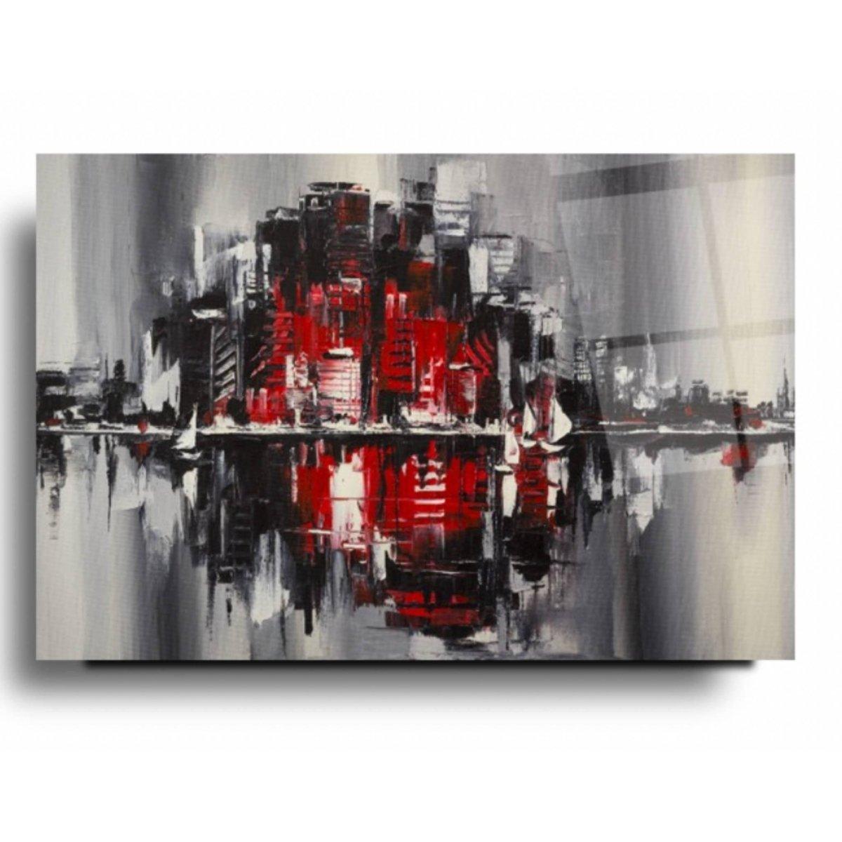 Abstract City Glass Wall Art - Artchi