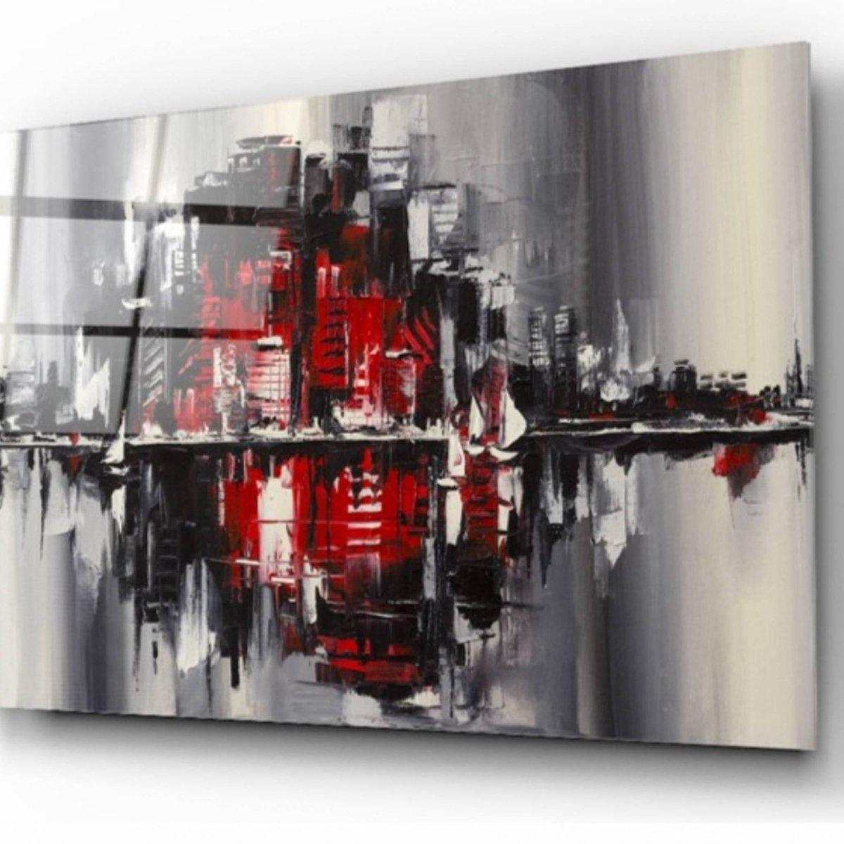 Abstract City Glass Wall Art - Artchi
