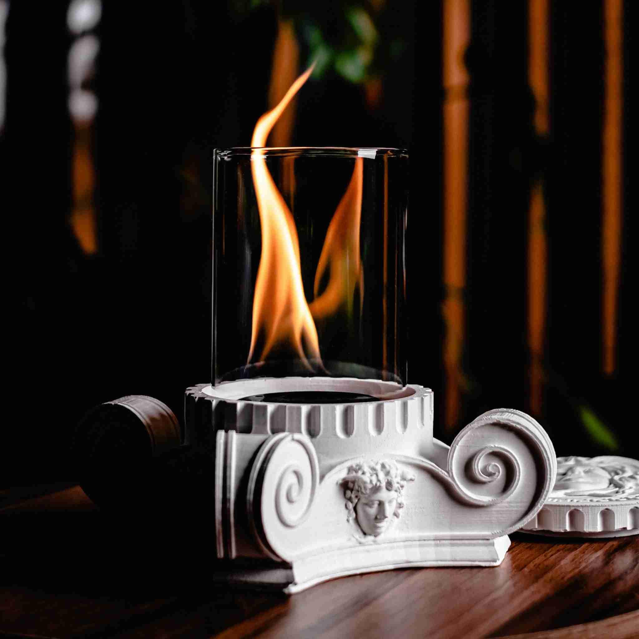 Ancient Column Bioethanol Fireplace - Artchi