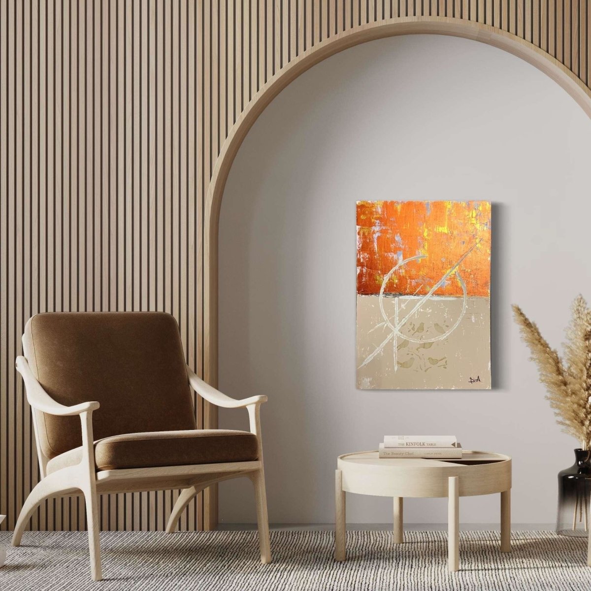 God and Birds Original Painting on Canvas - Artchi