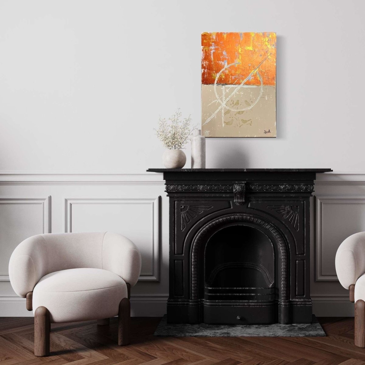 God and Birds Original Painting on Canvas - Artchi
