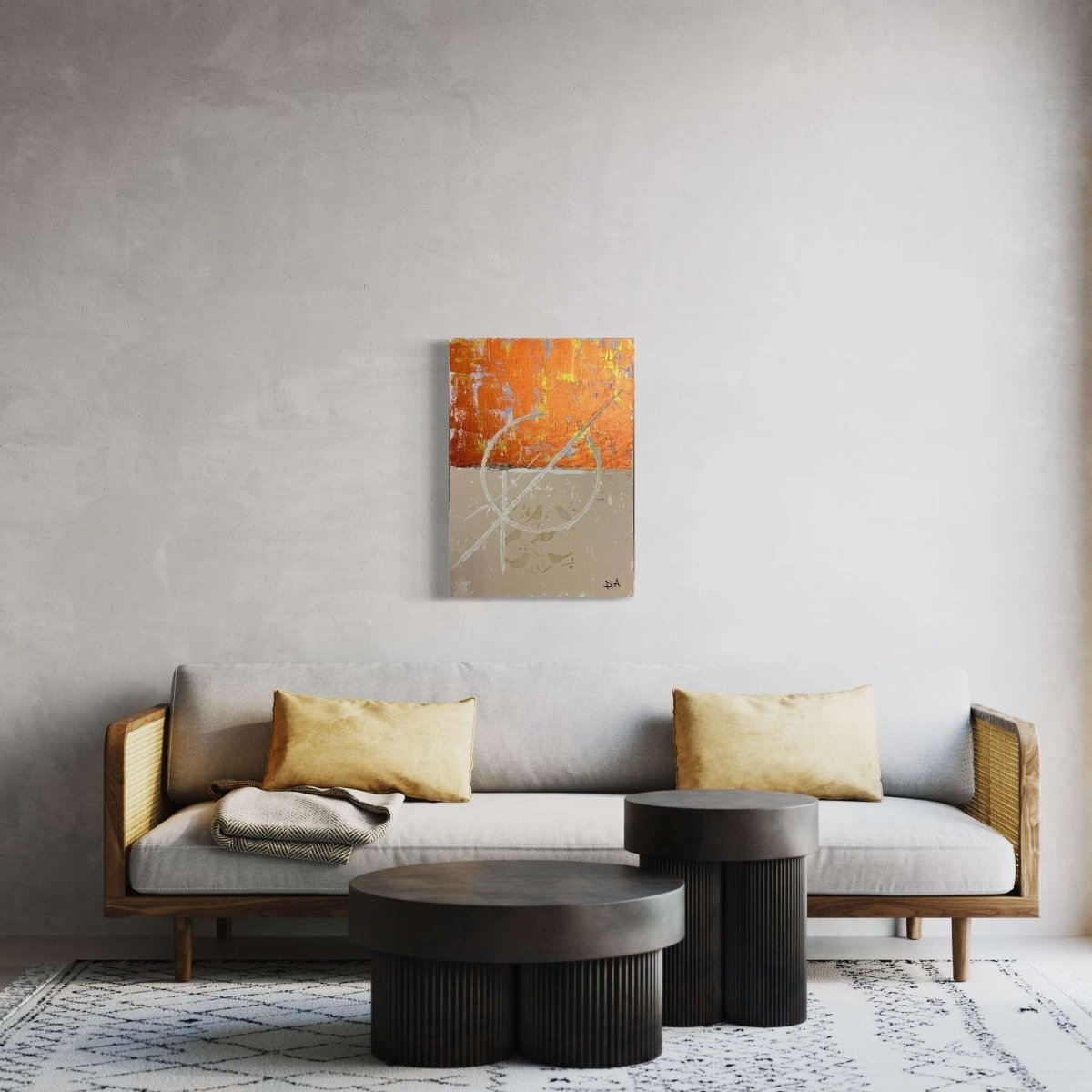 God and Birds Original Painting on Canvas - Artchi