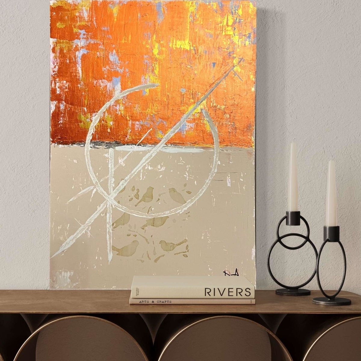 God and Birds Original Painting on Canvas - Artchi