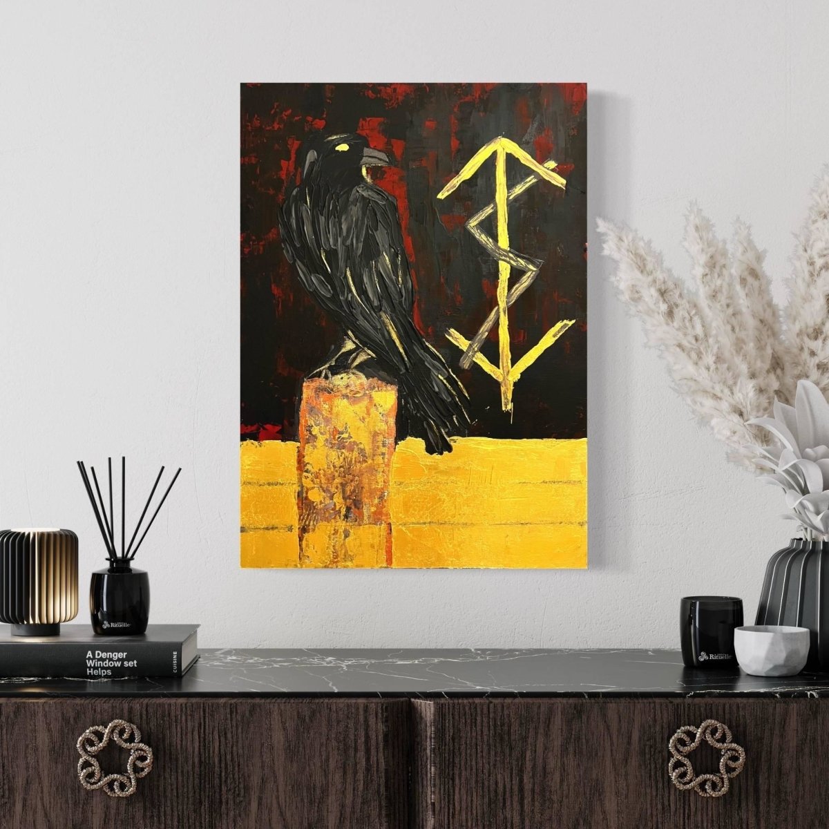 Immortal Crow Original Painting on Canvas - Artchi