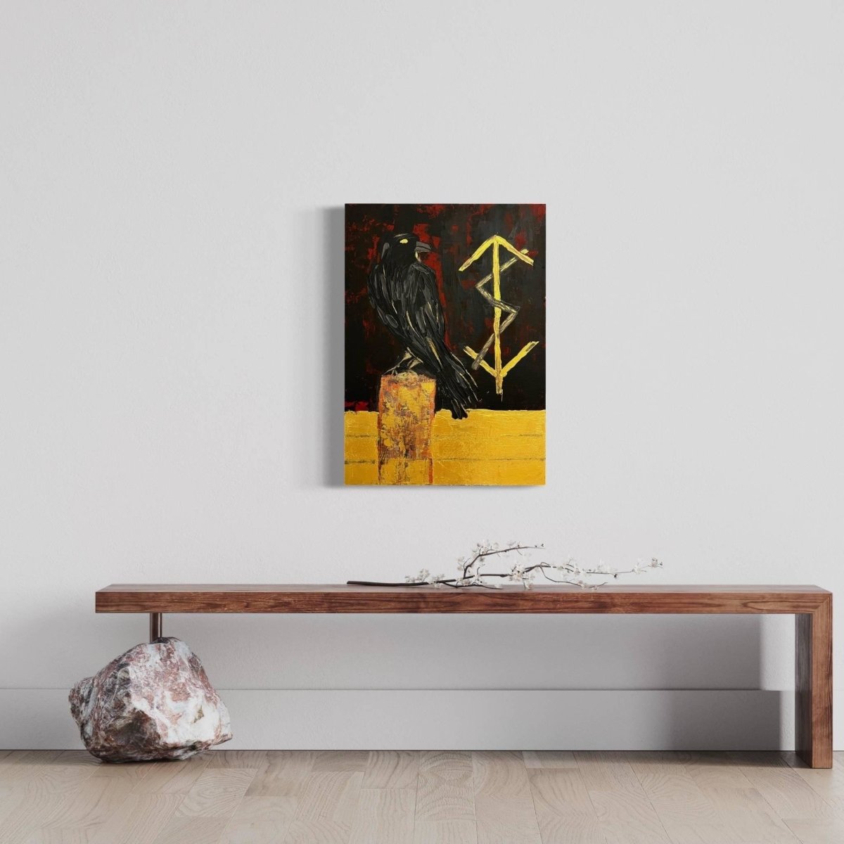 Immortal Crow Original Painting on Canvas - Artchi