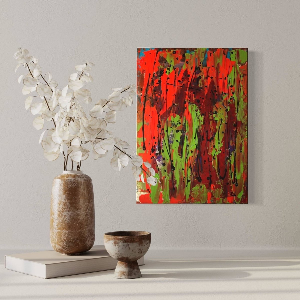 Nature and Blood Original Painting on Canvas - Artchi