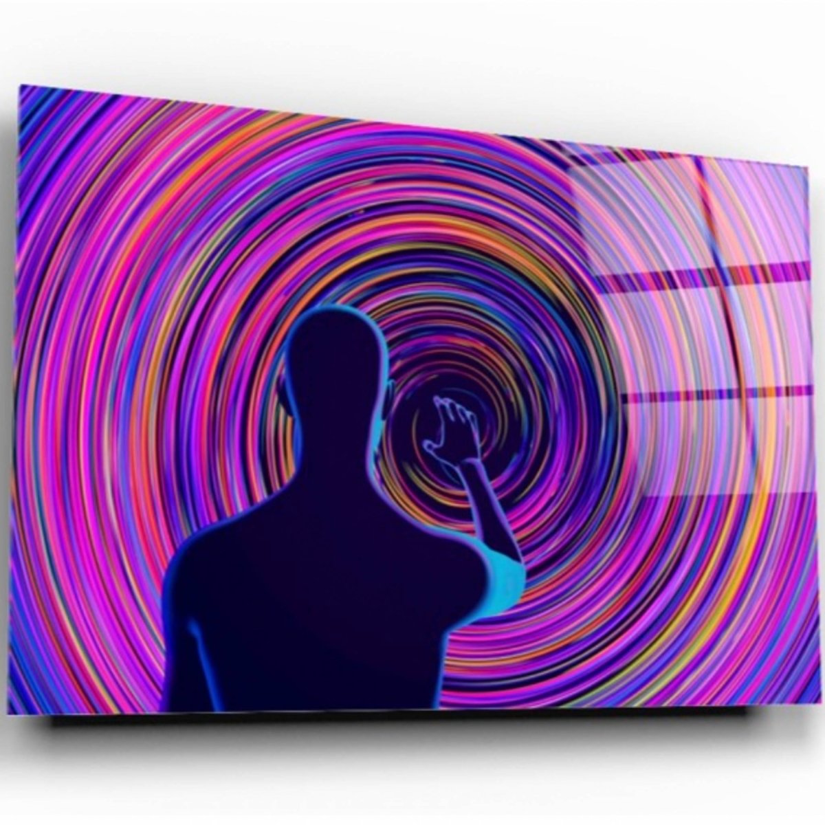 Neon Whirlpool Glass Painting - Artchi