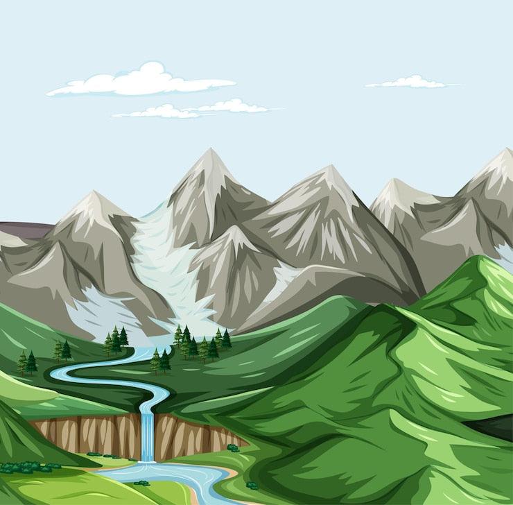 How To Draw A Mountain Landscape