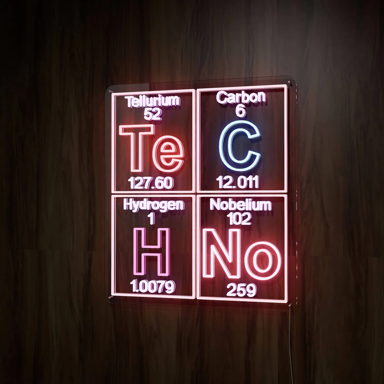 Techno Elements Neon Sign