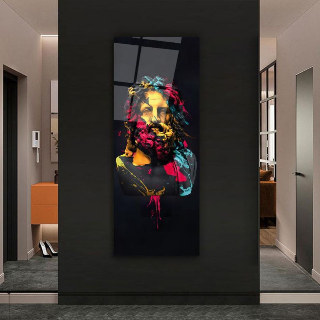 Chromatic Zeus Glass Wall Art