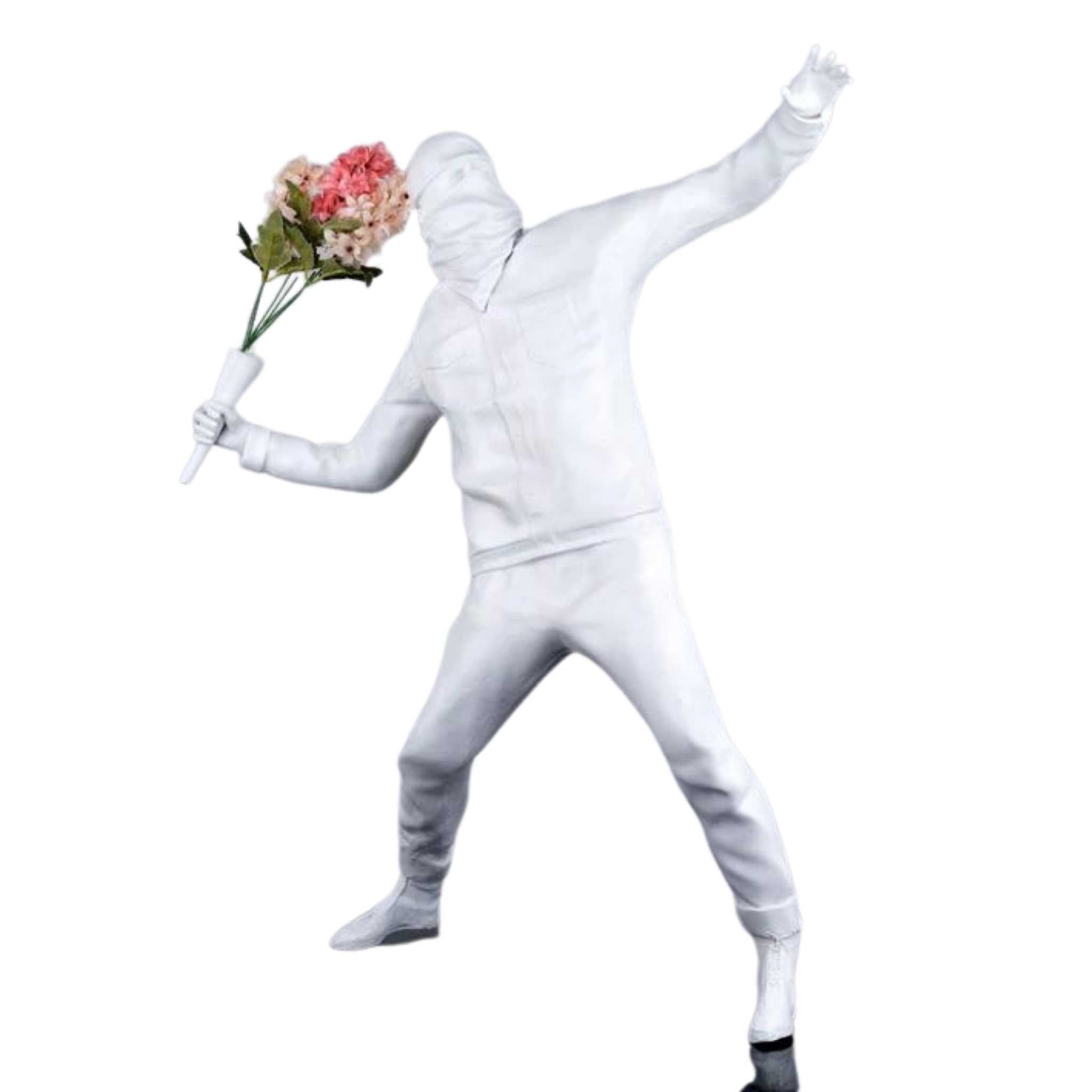 Flower Power: The Banksy Sculpture with Throwing Man
